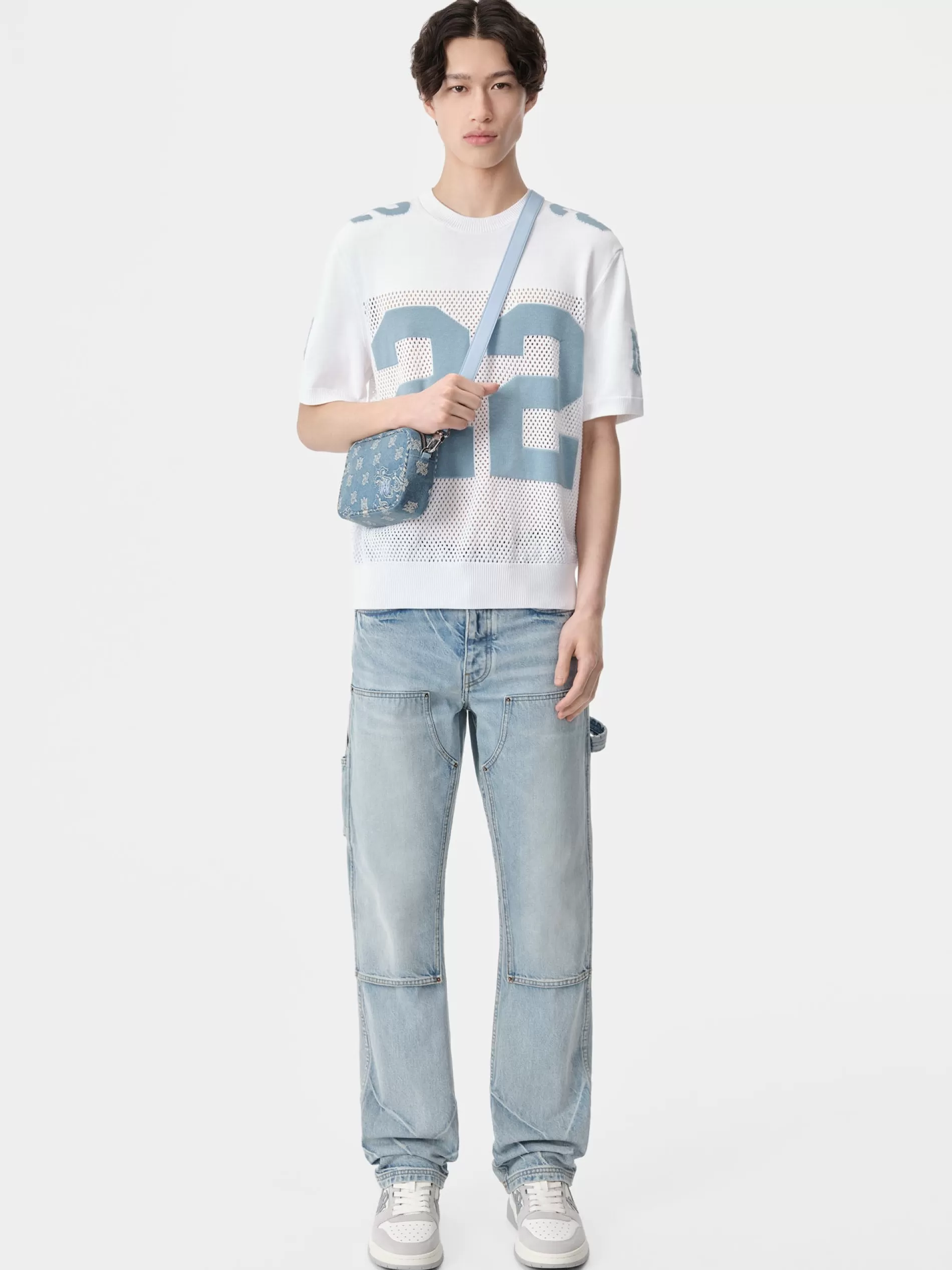 AMIRI Knitwear>22 TEE White Cerulean