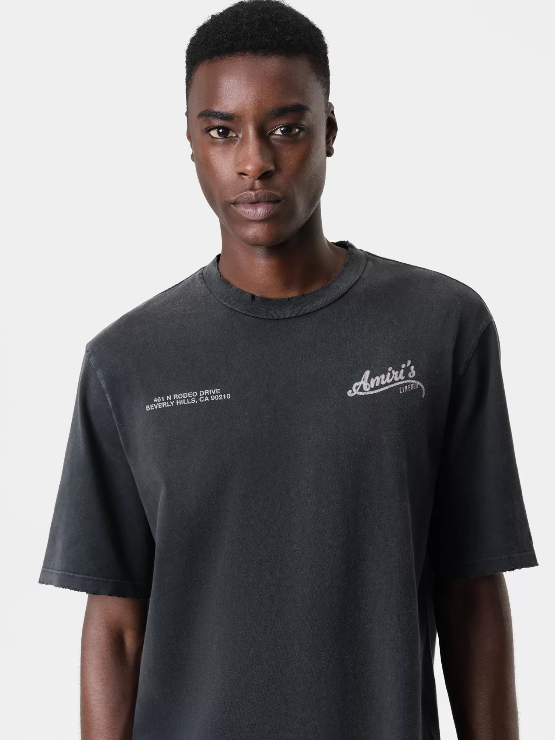 AMIRI Tees> CINEMAS VINTAGE TEE BLACK