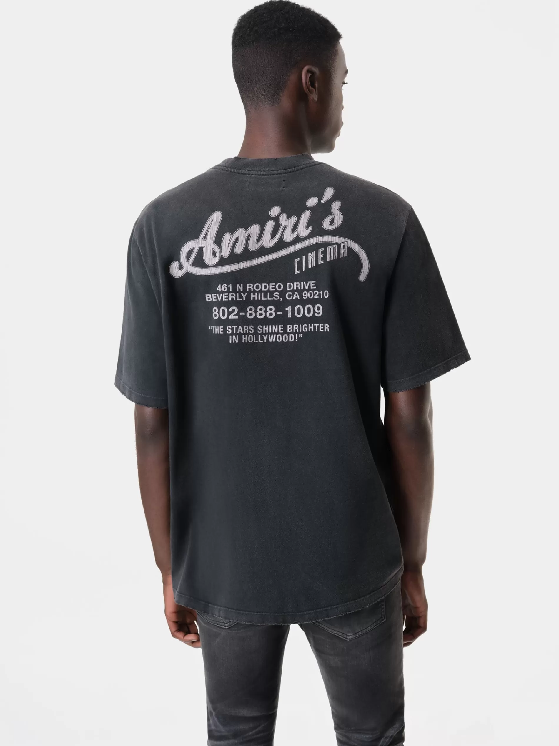 AMIRI Tees> CINEMAS VINTAGE TEE BLACK