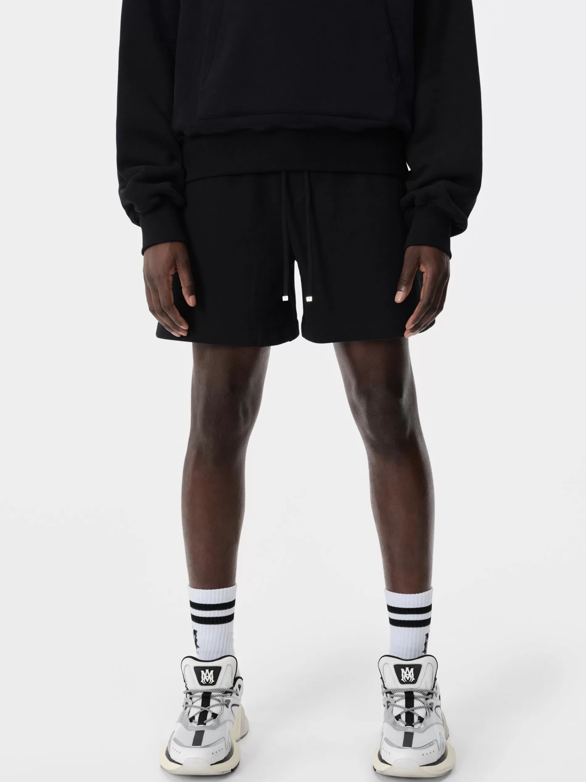 AMIRI Shorts & Sweatpants> EMBROIDERED SHORT BLACK