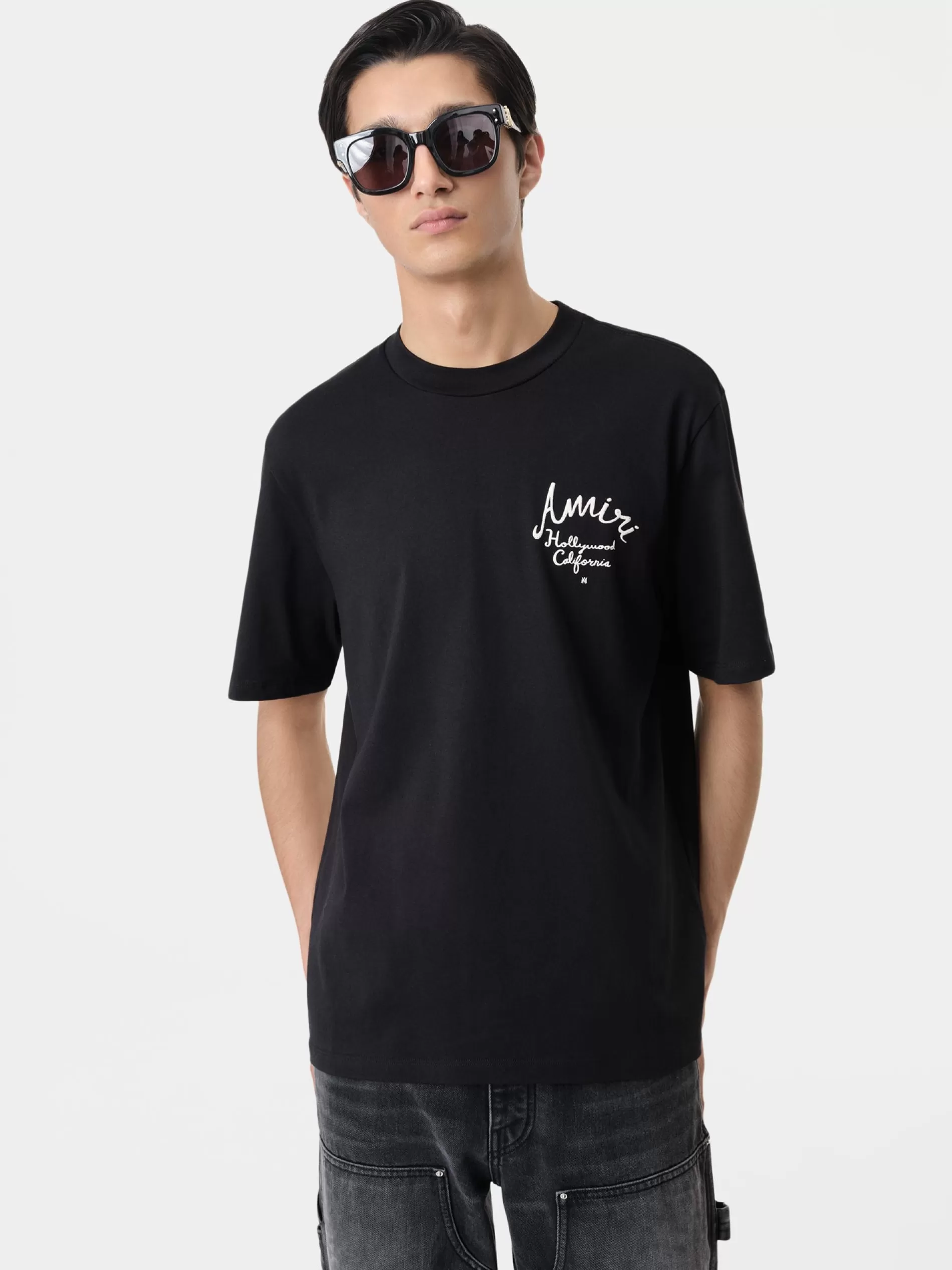 AMIRI Tees> HOLLYWOOD TEE BLACK