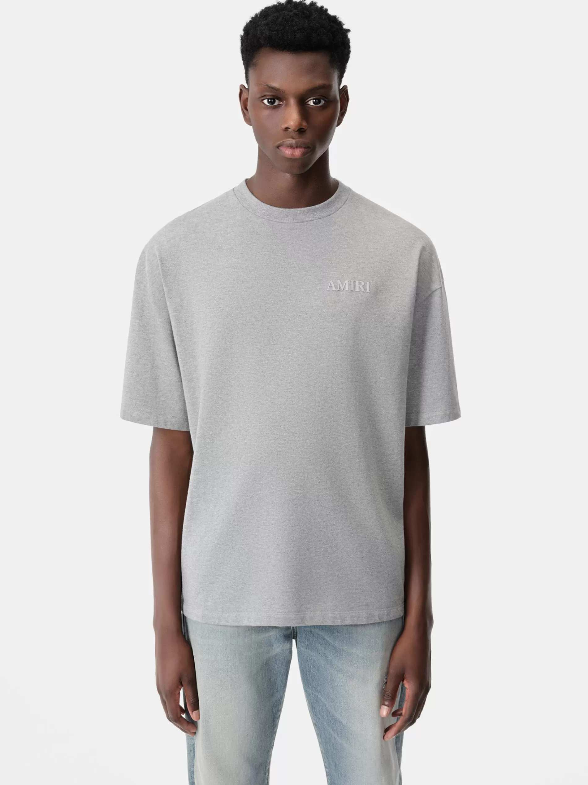 AMIRI Tees> OVERSIZED TEE Grey