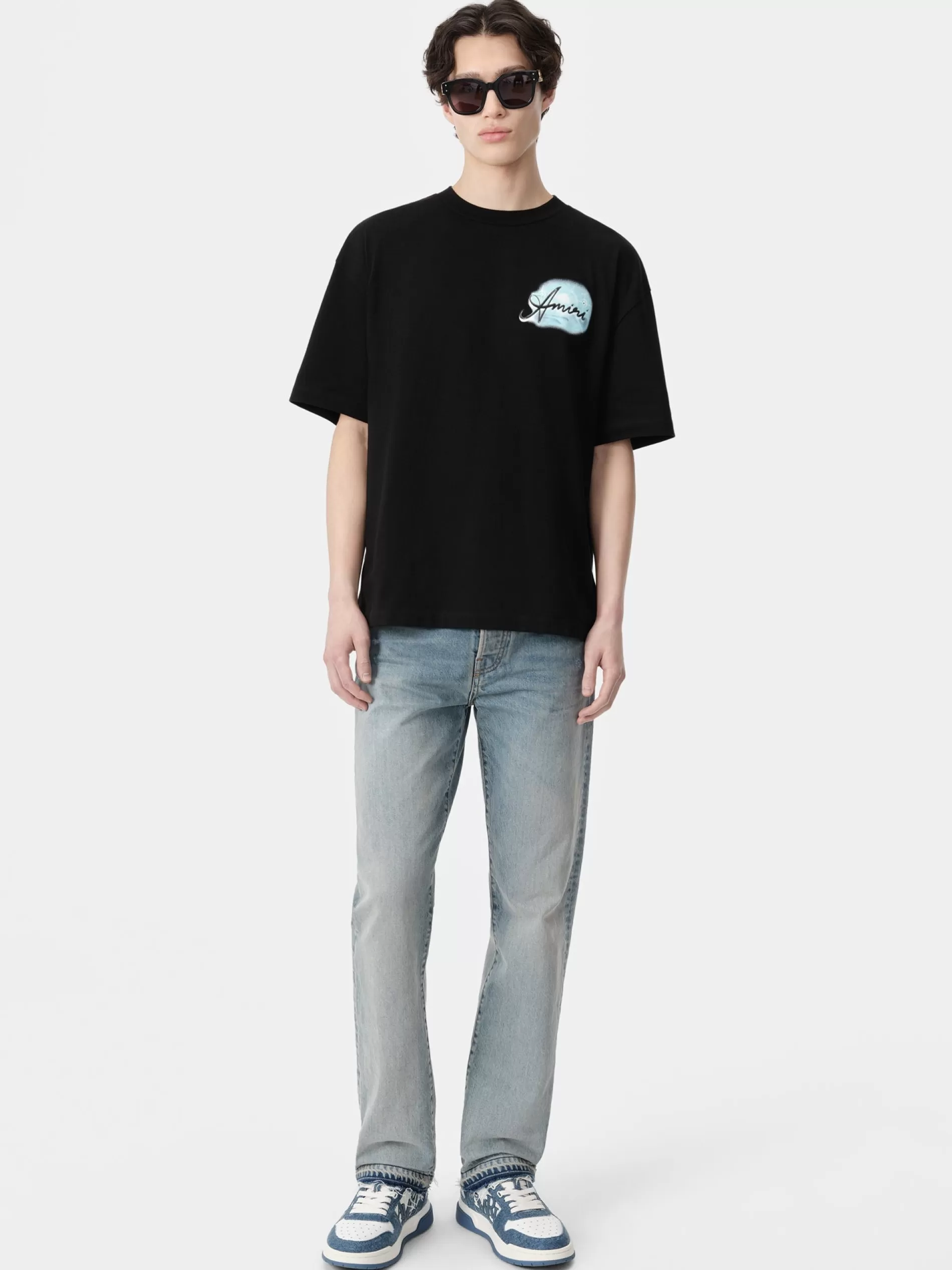 AMIRI Tees> PARADISE AIRBRUSH TEE BLACK