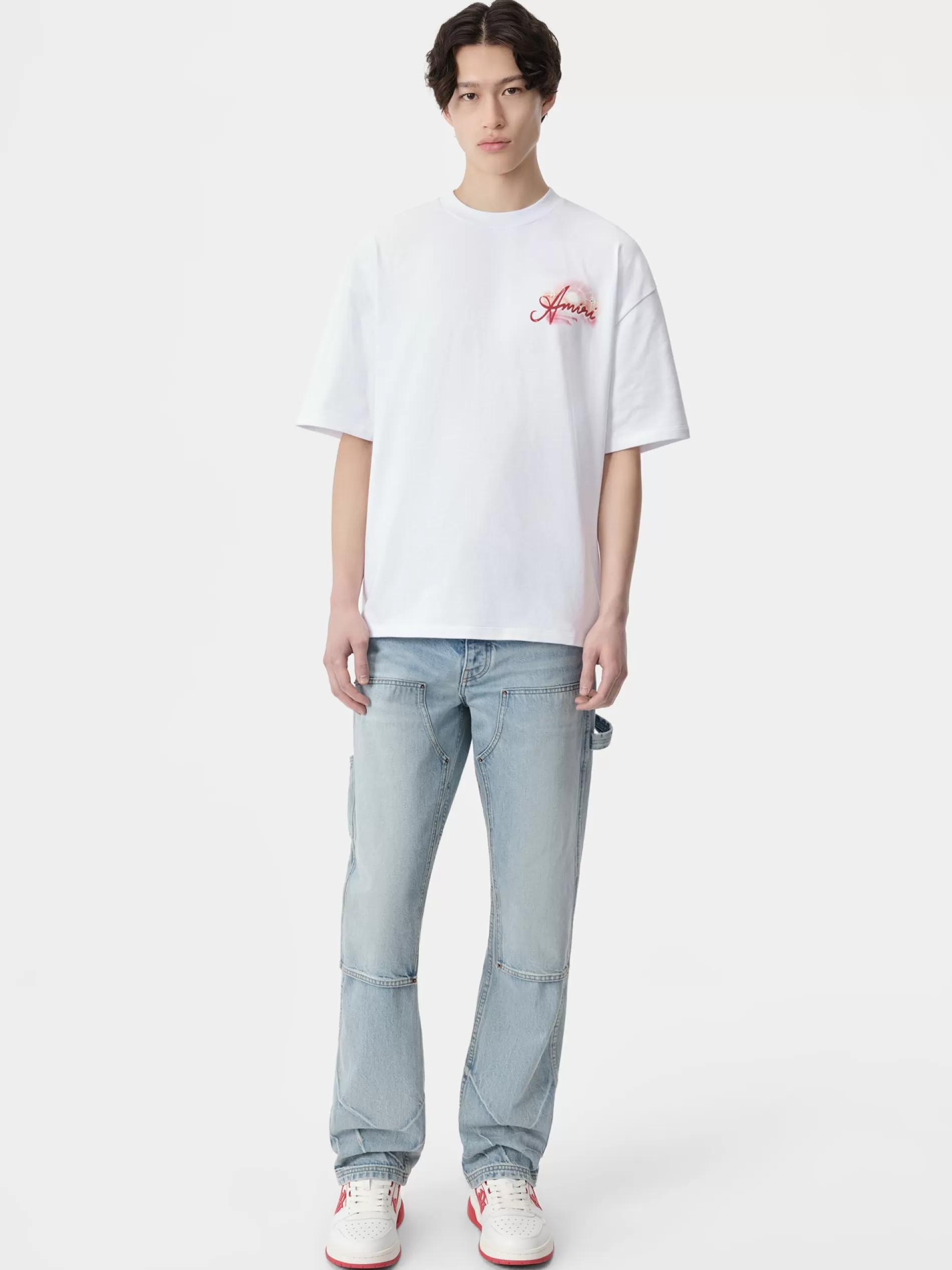 AMIRI Tees> PARADISE AIRBRUSH TEE White