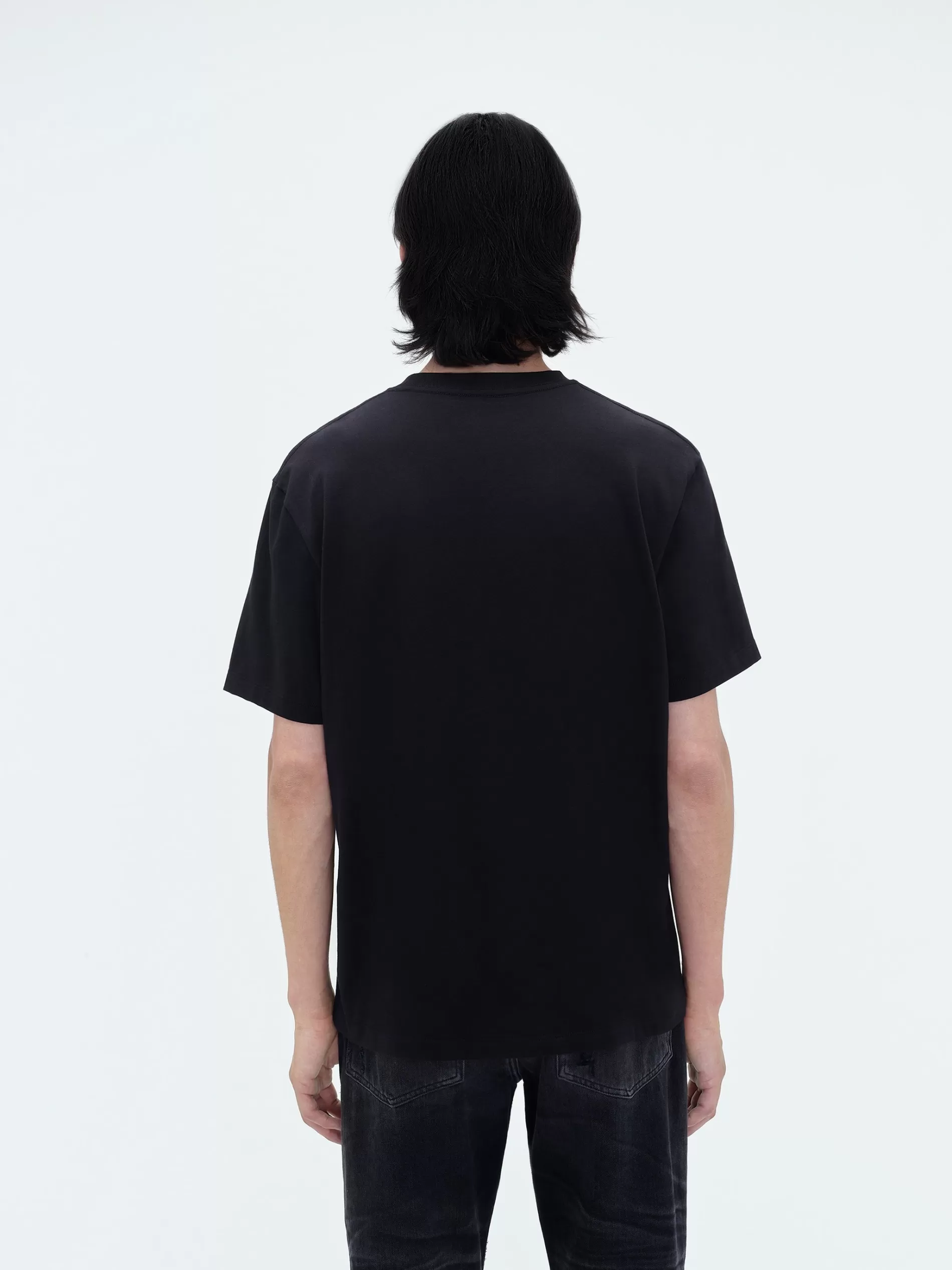 AMIRI Tees> STAGGERED LOGO TEE BLACK