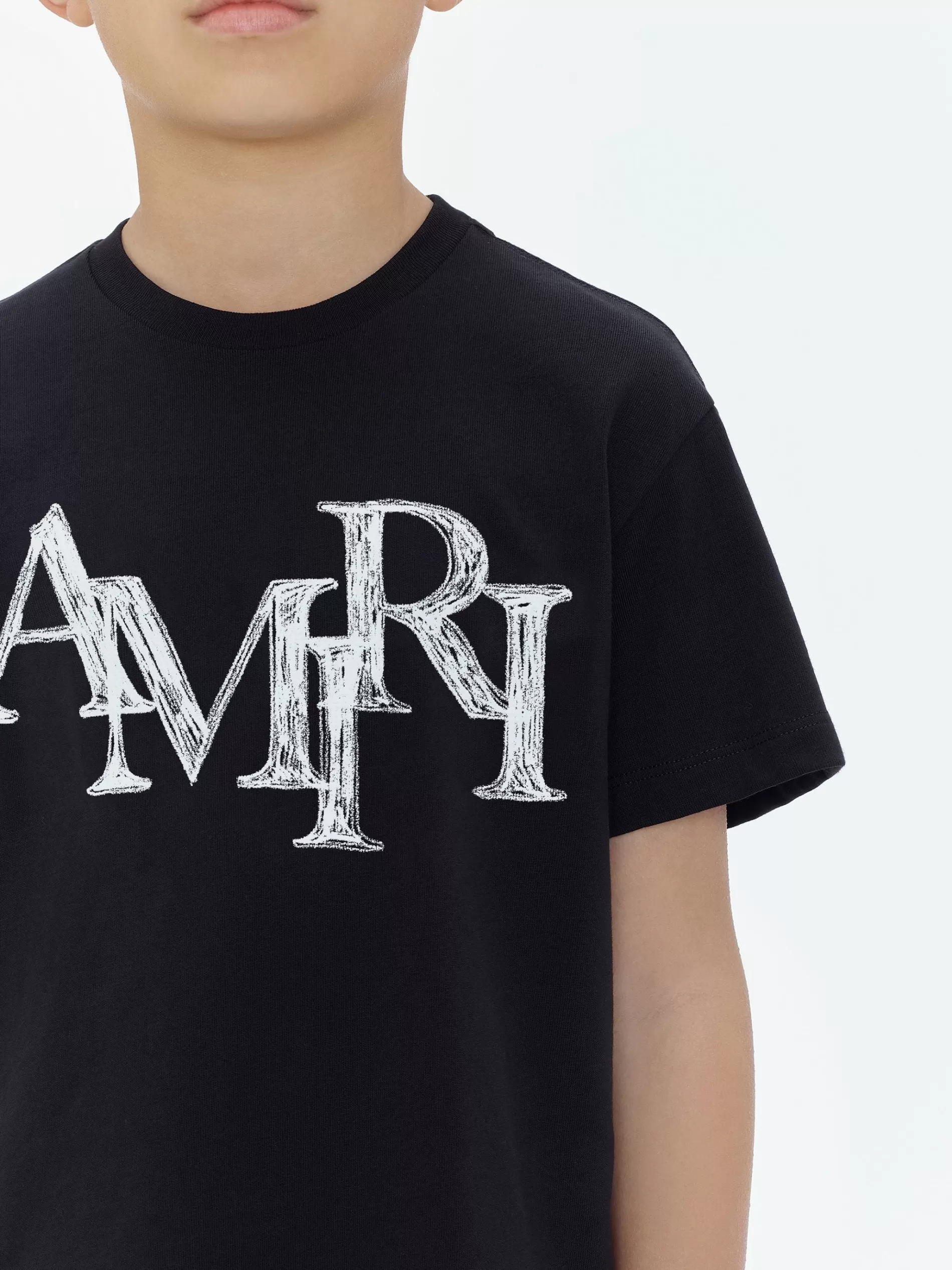 AMIRI Tees> STAGGERED SCRIBBLE TEE BLACK