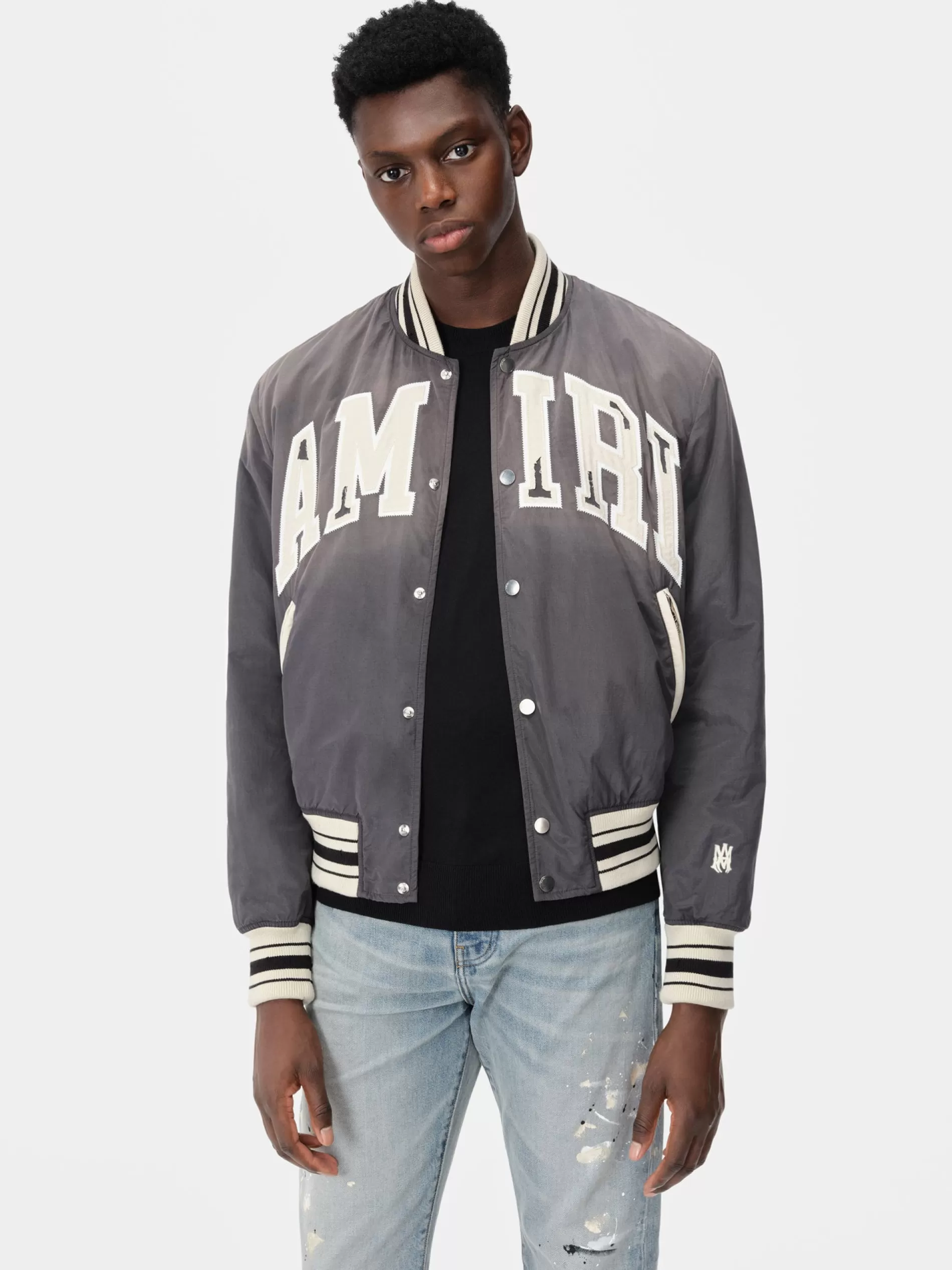 AMIRI Outerwear> SUN FADED BOMBER BLACK