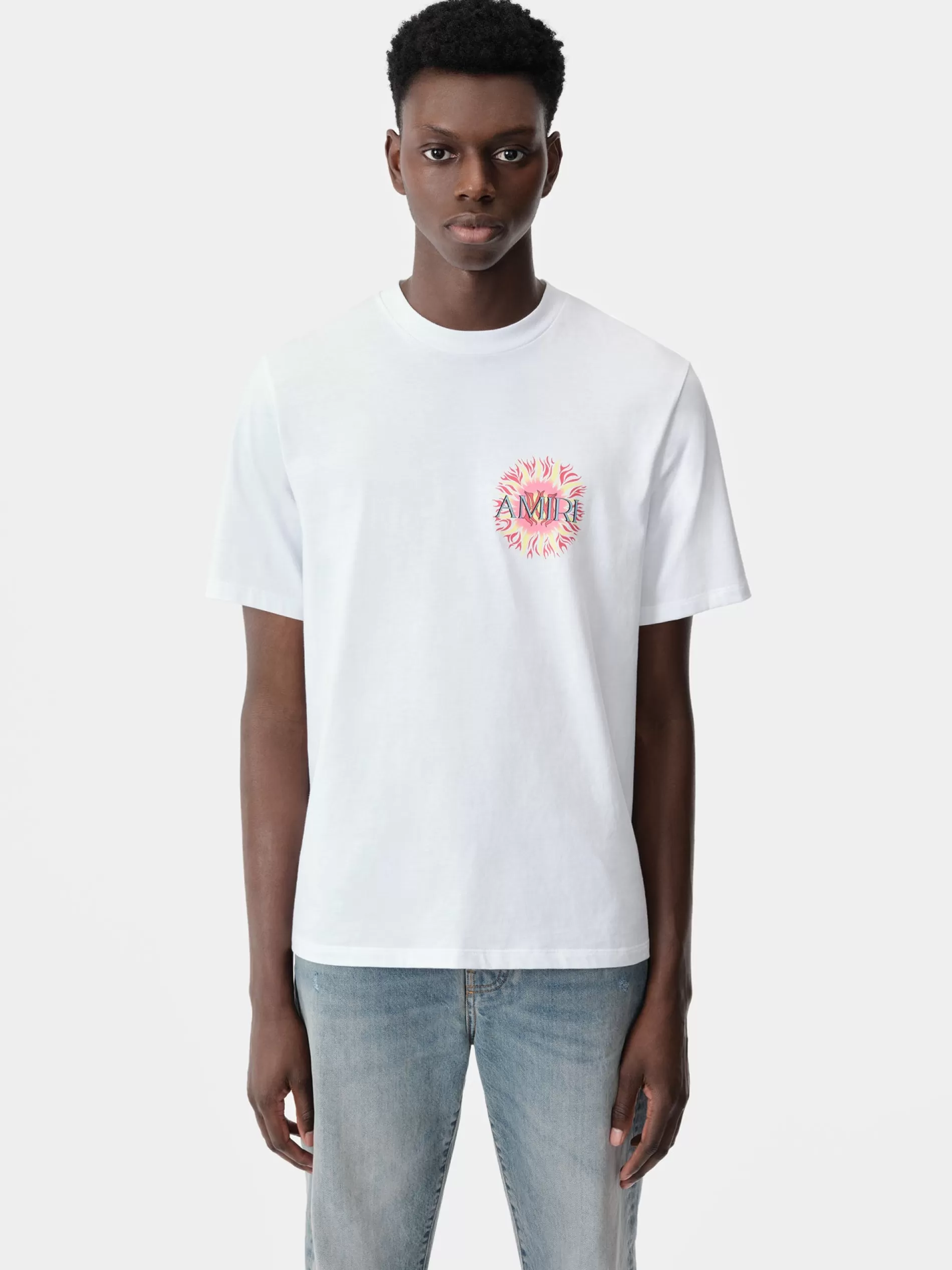 AMIRI Tees> SUN TEE White