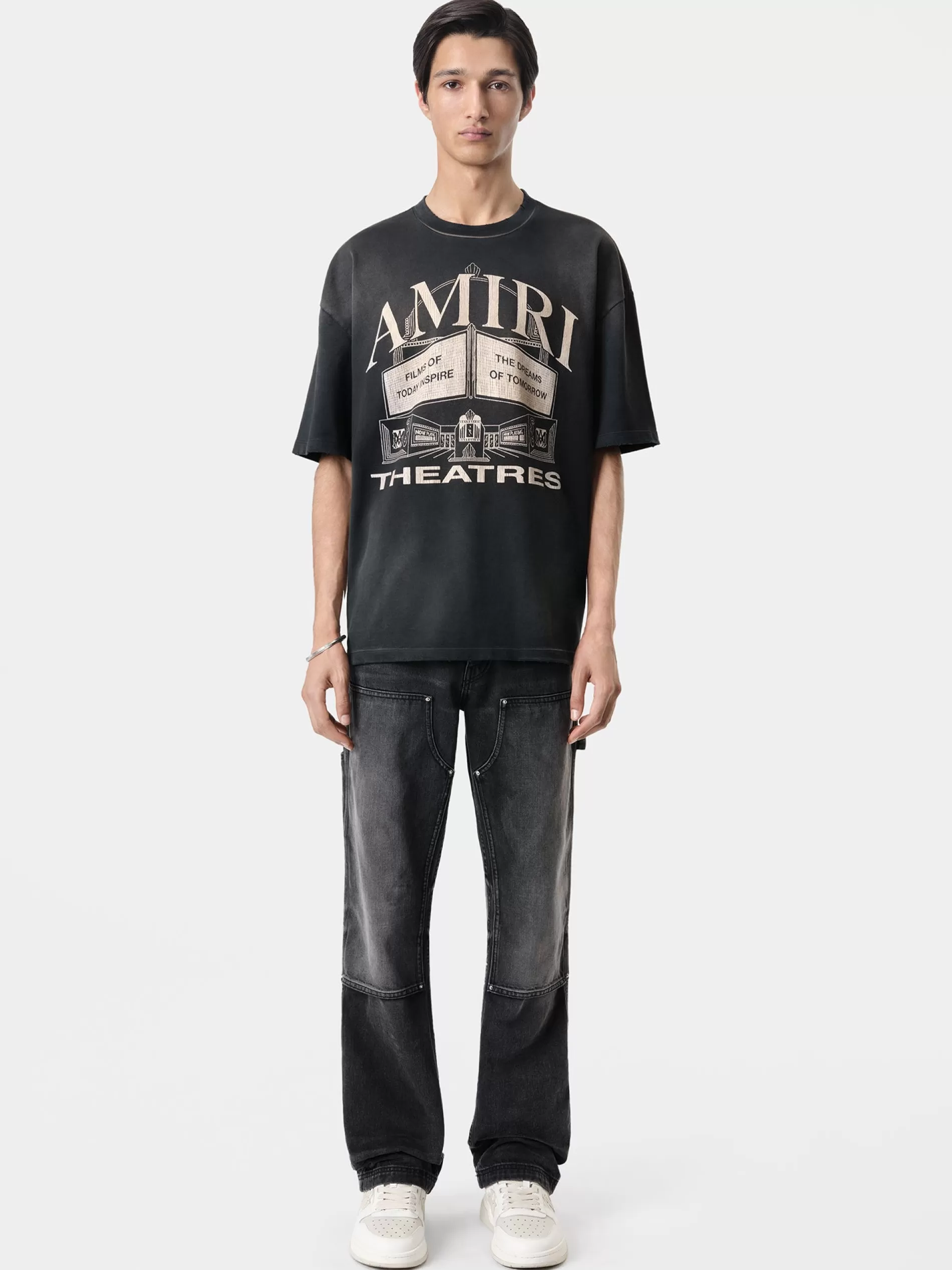 AMIRI Tees> THEATRES OVERSIZED TEE BLACK