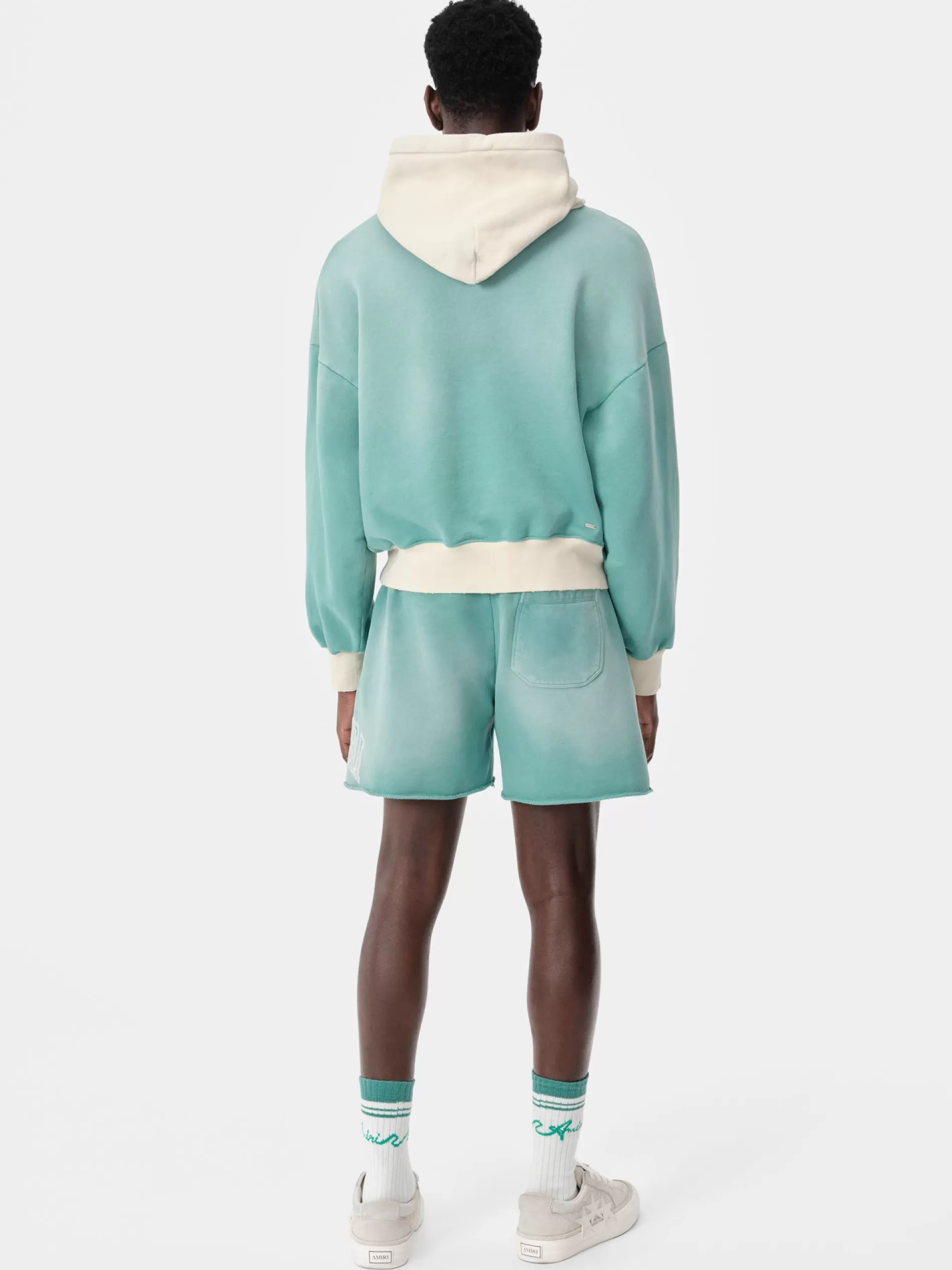 AMIRI Shorts & Sweatpants> VINTAGE COLLEGIATE SHORT Sea Blue