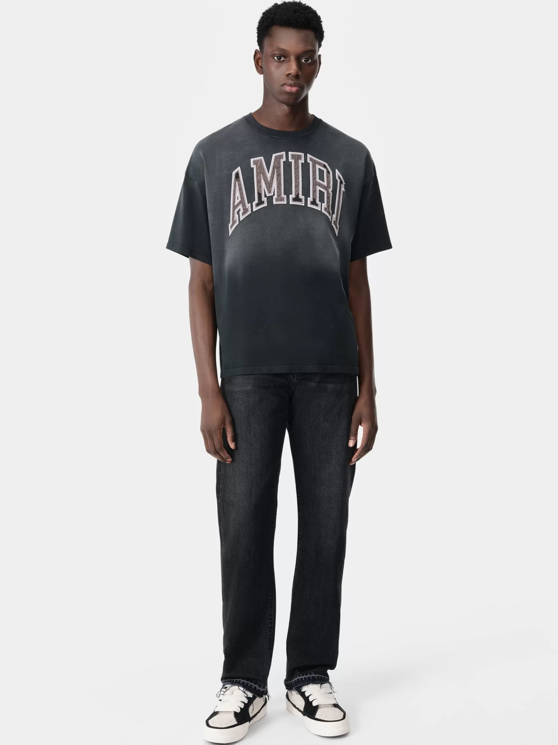 AMIRI Tees> VINTAGE OVERSIZED TEE BLACK