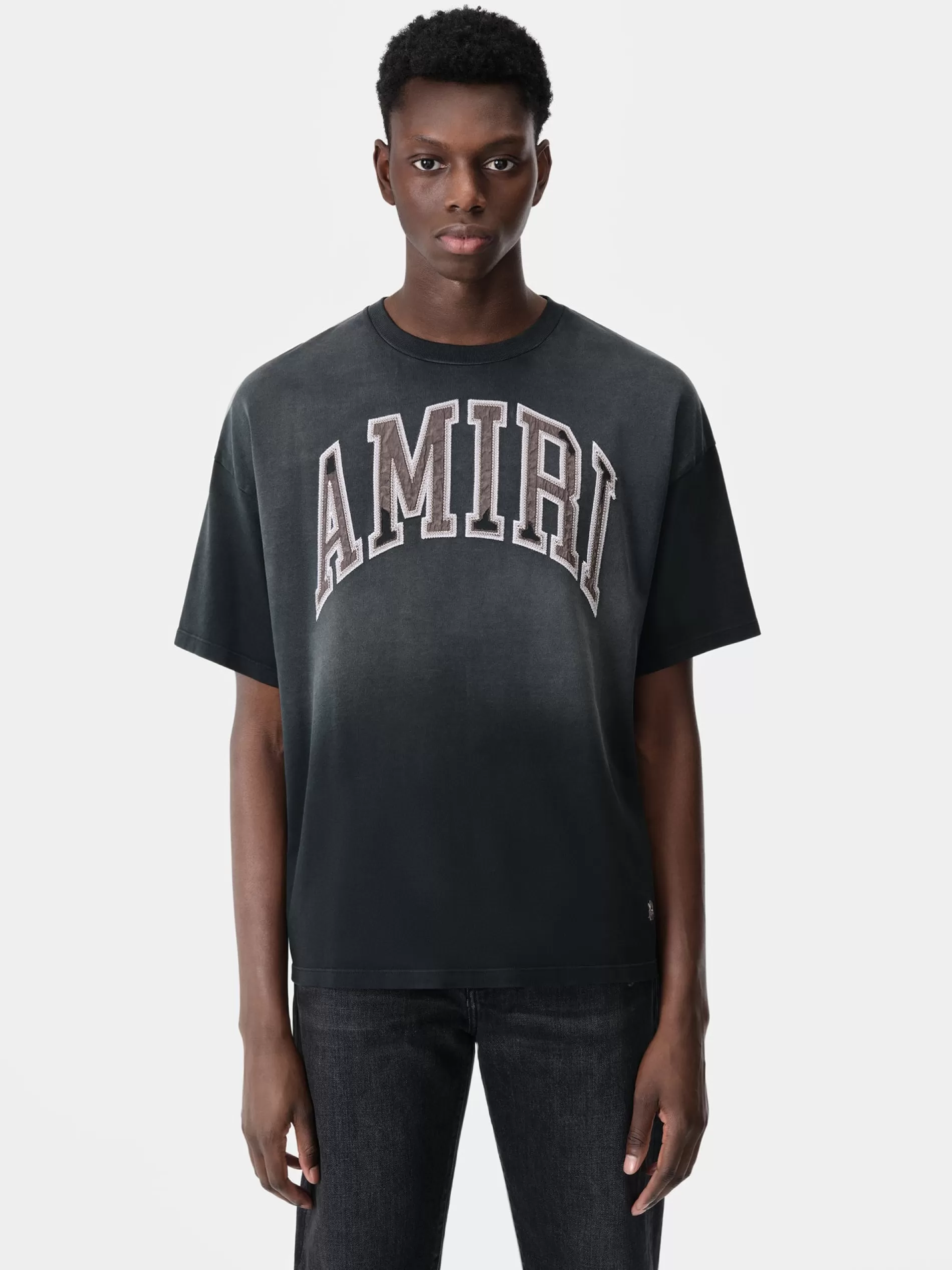 AMIRI Tees> VINTAGE OVERSIZED TEE BLACK