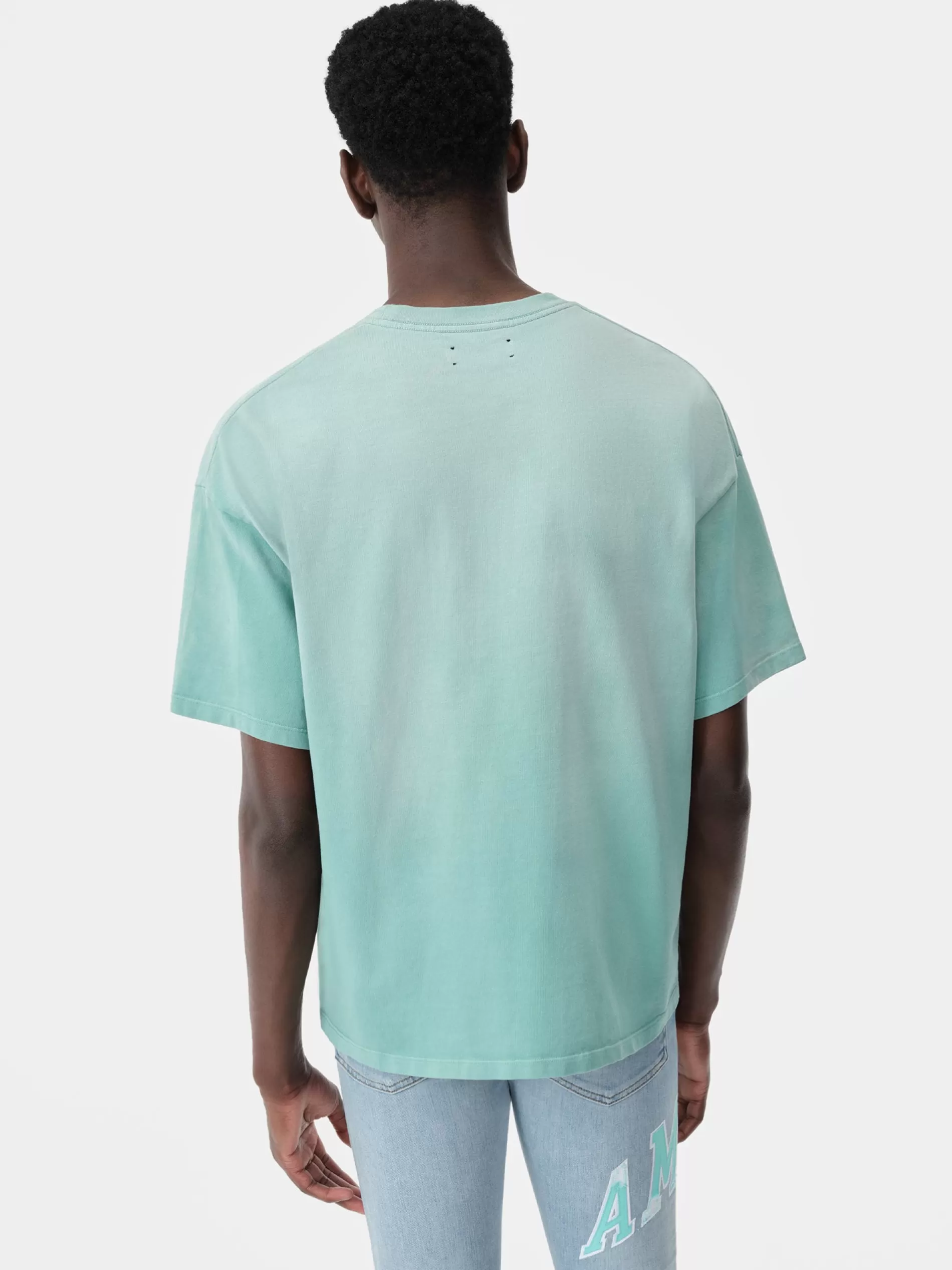 AMIRI Tees> VINTAGE OVERSIZED TEE Sea Blue