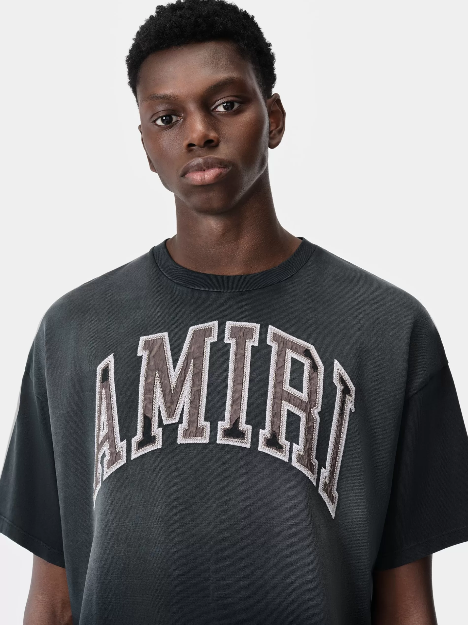 AMIRI Tees> VINTAGE OVERSIZED TEE BLACK