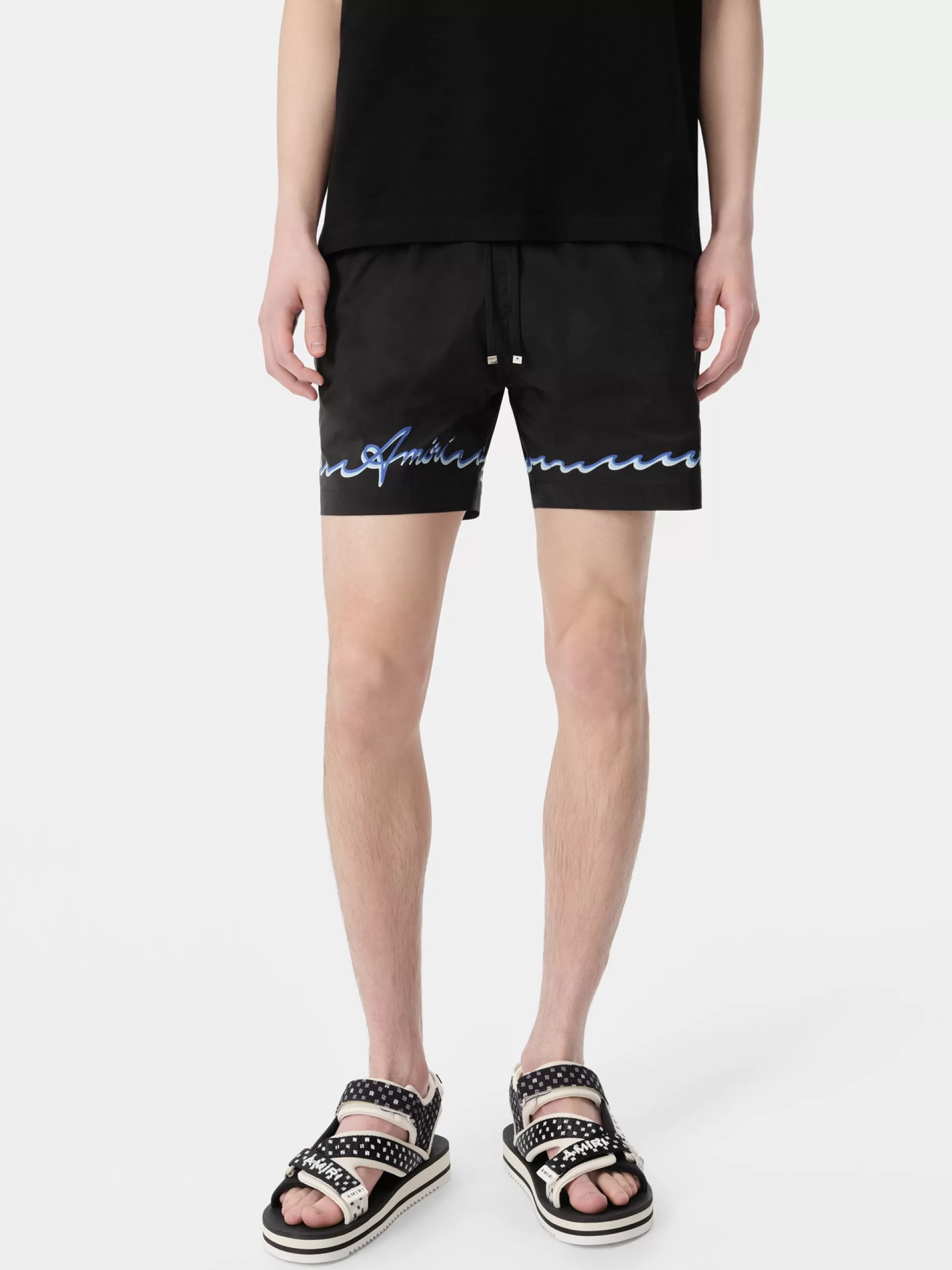 AMIRI Swimwear | Shorts & Sweatpants> WAVE SWIM TRUNK BLACK