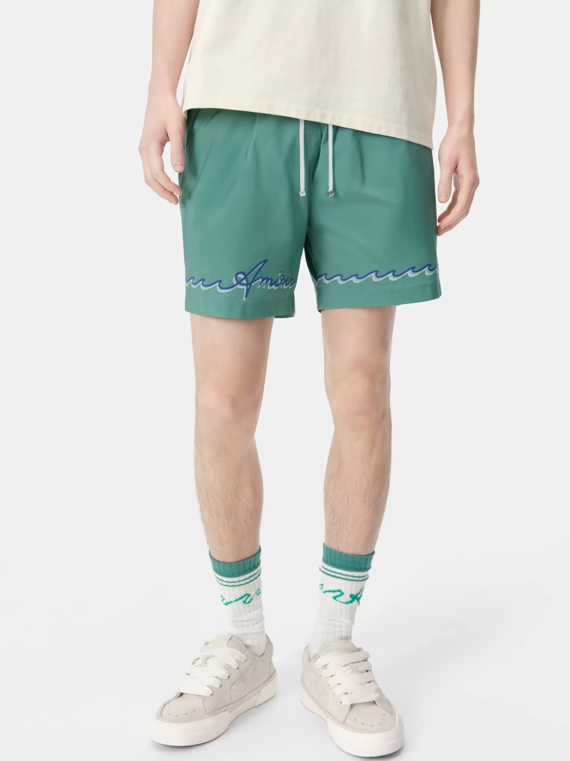 AMIRI Swimwear | Shorts & Sweatpants> WAVE SWIM TRUNK Sea Blue