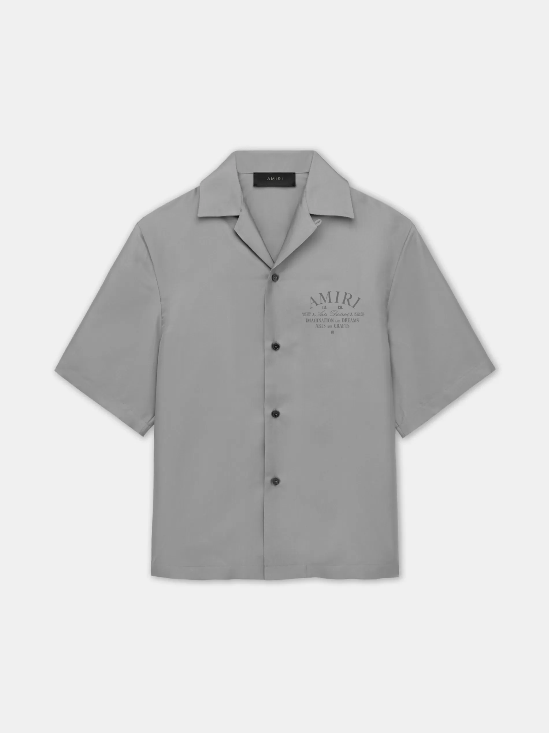 AMIRI Shirts>ARTS DISTRICT BOWLING SHIRT Grey