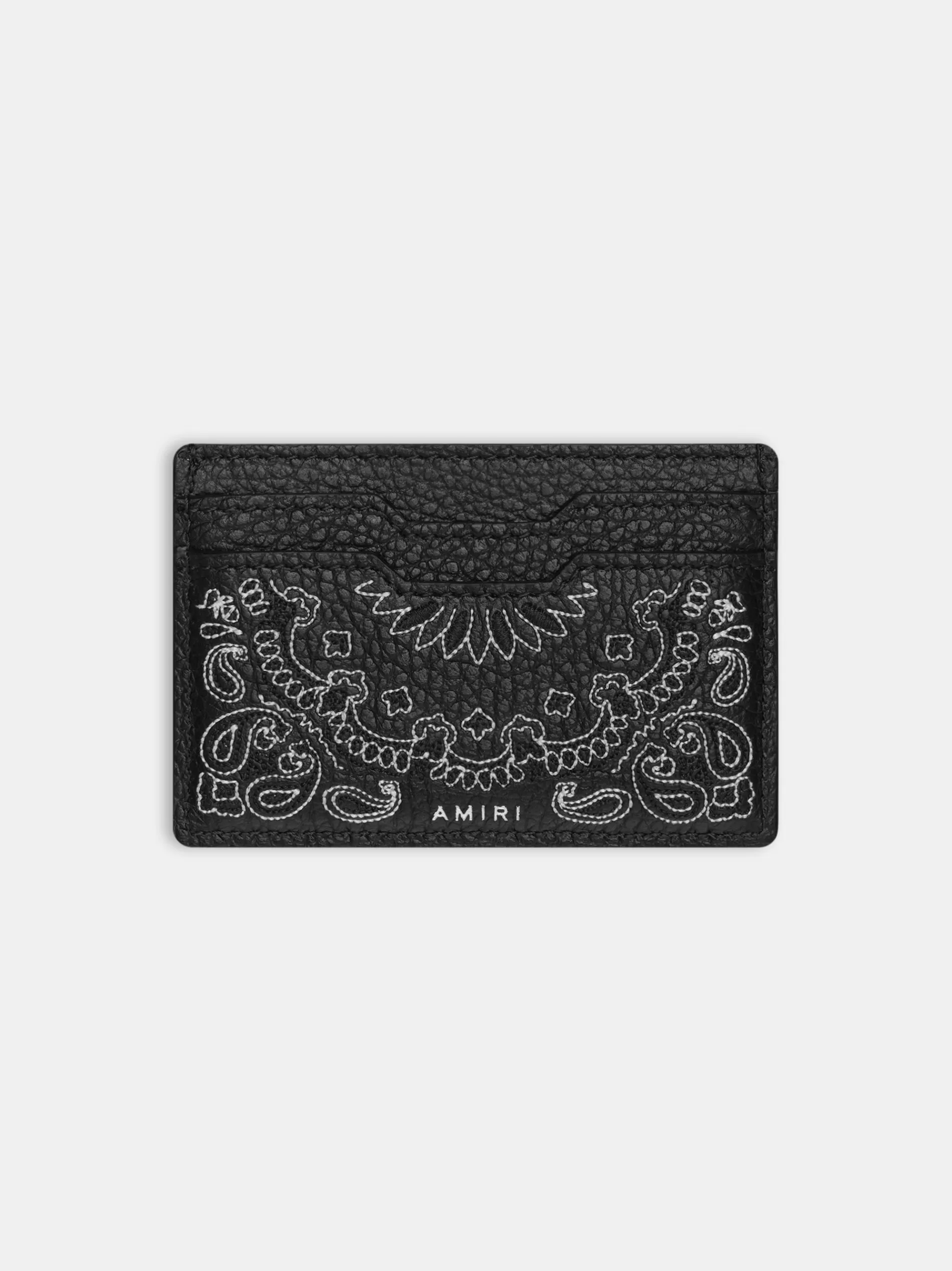 AMIRI Small Leather Goods | Small Leather Goods>BANDANA CARD HOLDER BLACK