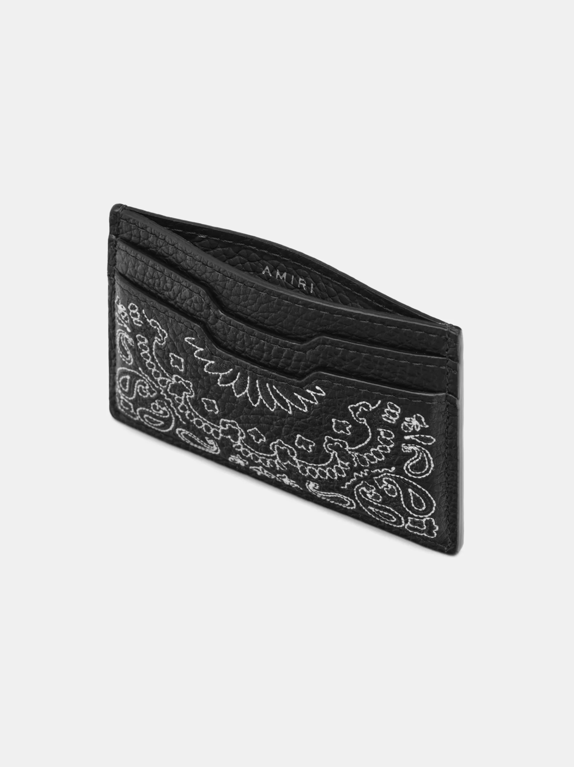 AMIRI Small Leather Goods | Small Leather Goods>BANDANA CARD HOLDER BLACK