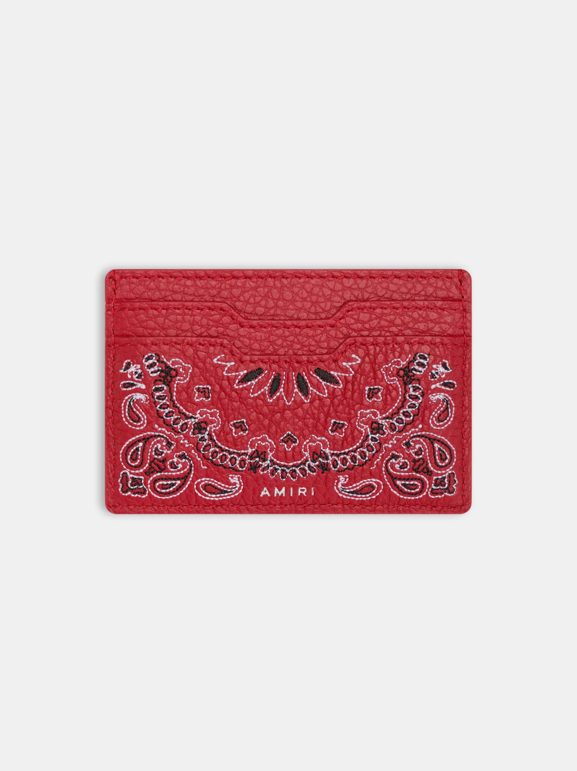 AMIRI Small Leather Goods | Small Leather Goods>BANDANA CARD HOLDER Red