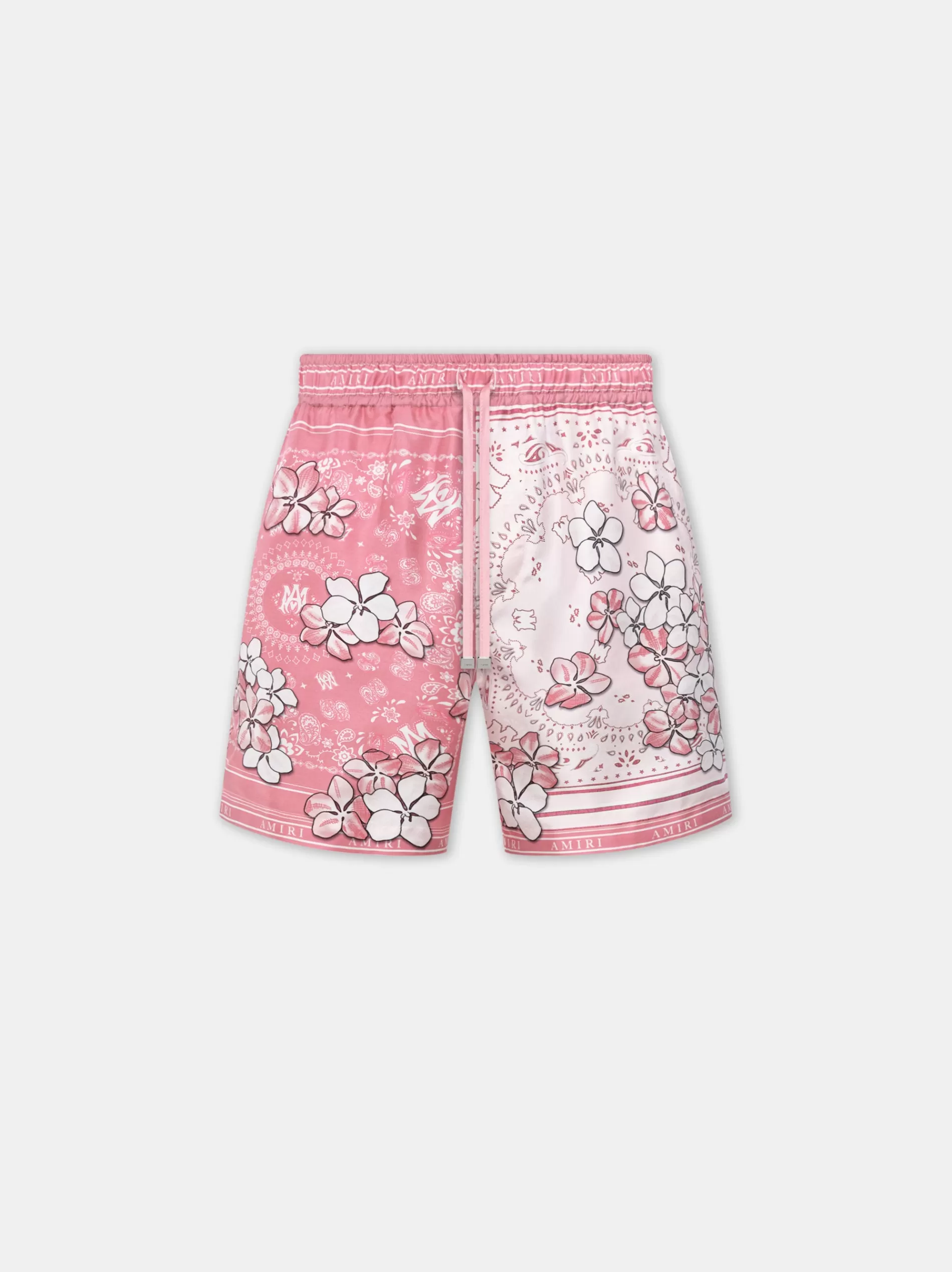 AMIRI Shorts & Sweatpants>BANDANA FLORAL SHORT Flamingo Pink