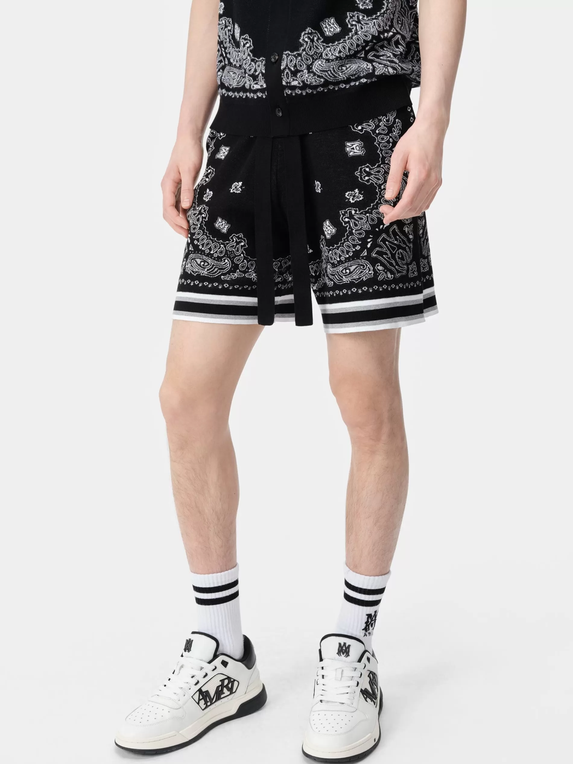 AMIRI Knitwear>BANDANA SHORT BLACK