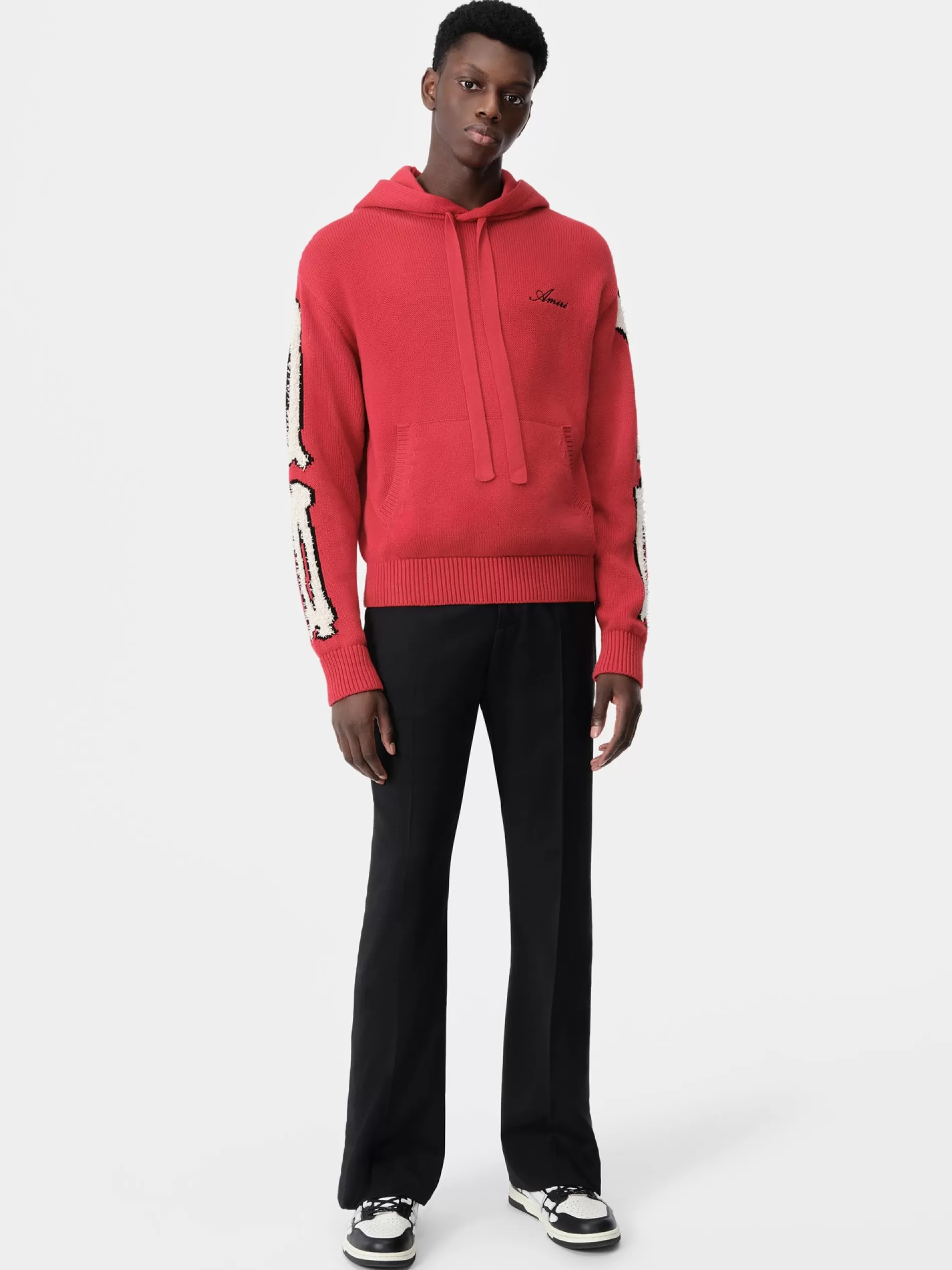 AMIRI Knitwear>BONES HOODIE Red