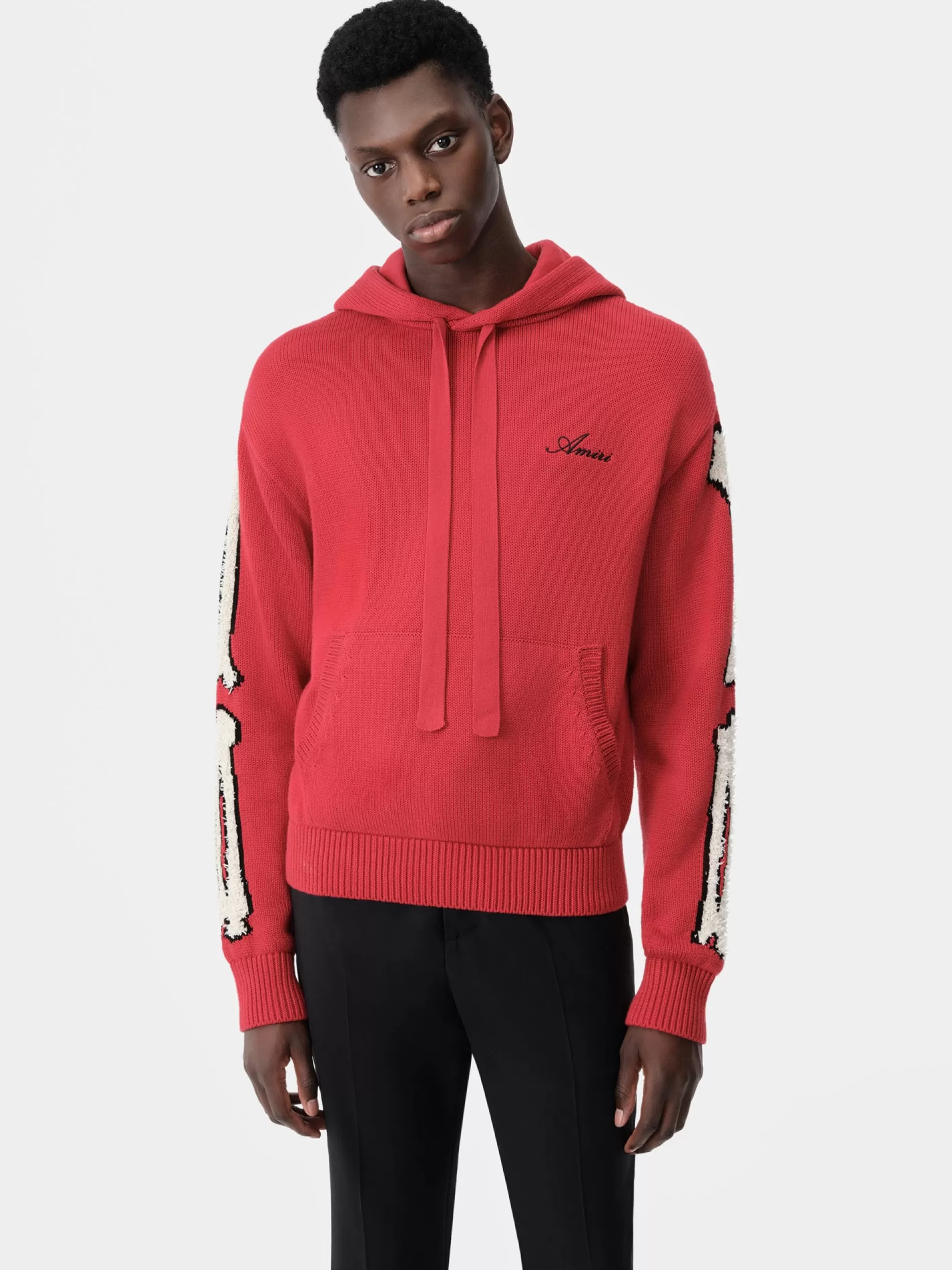 AMIRI Knitwear>BONES HOODIE Red