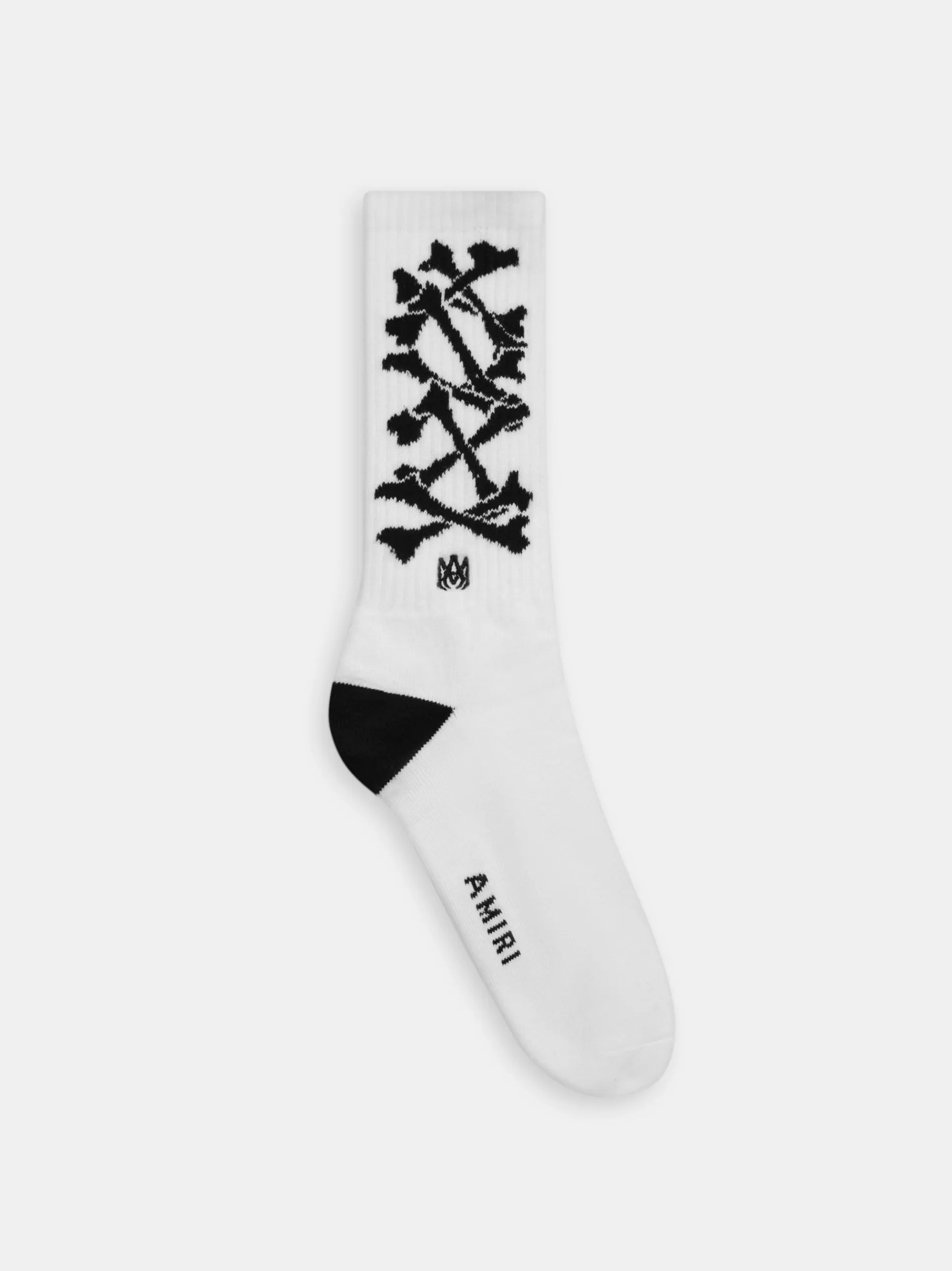 AMIRI Socks | Socks>BONES STACKED SOCKS White Black