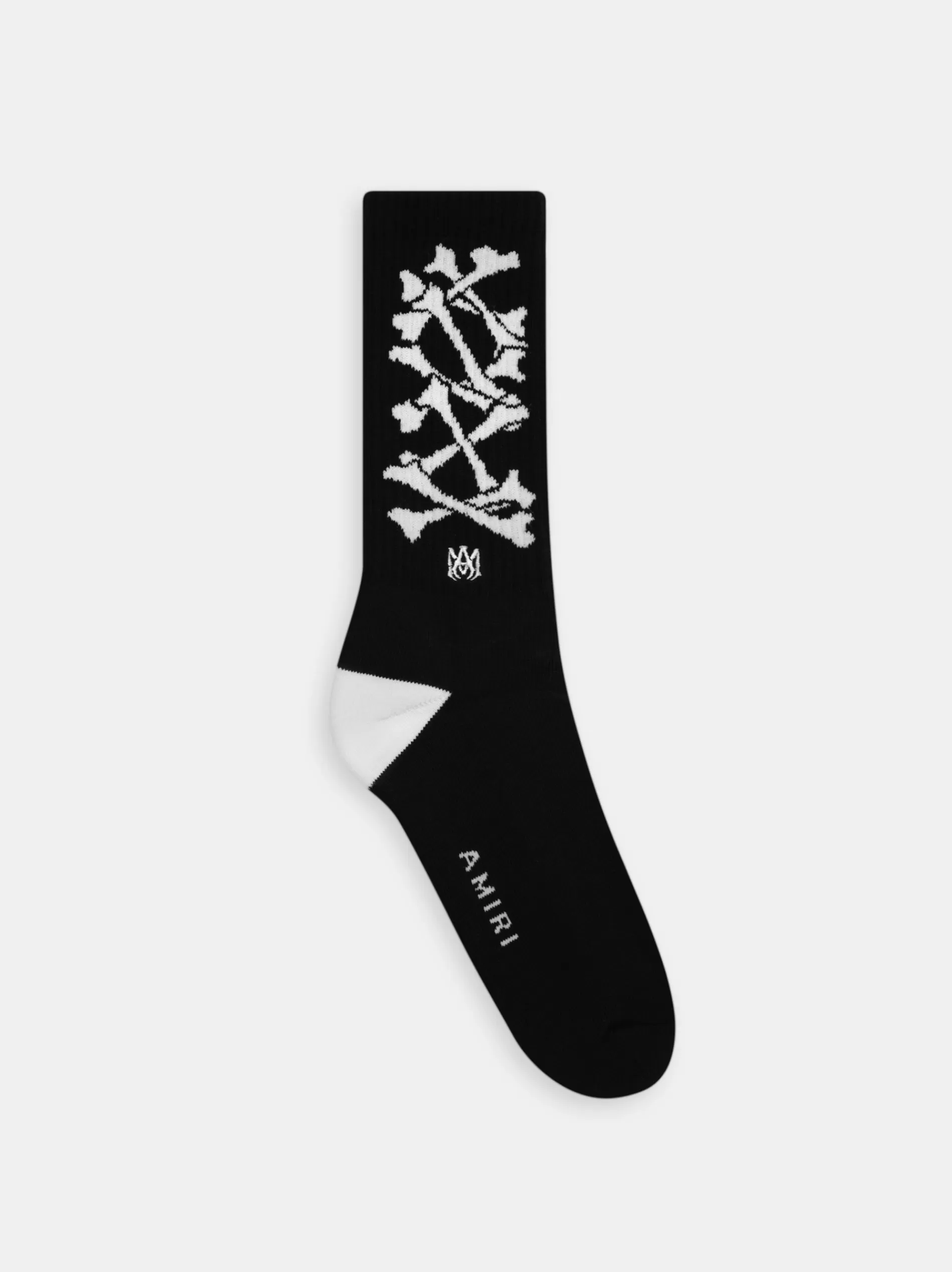 AMIRI Socks | Socks>BONES STACKED SOCKS Black White