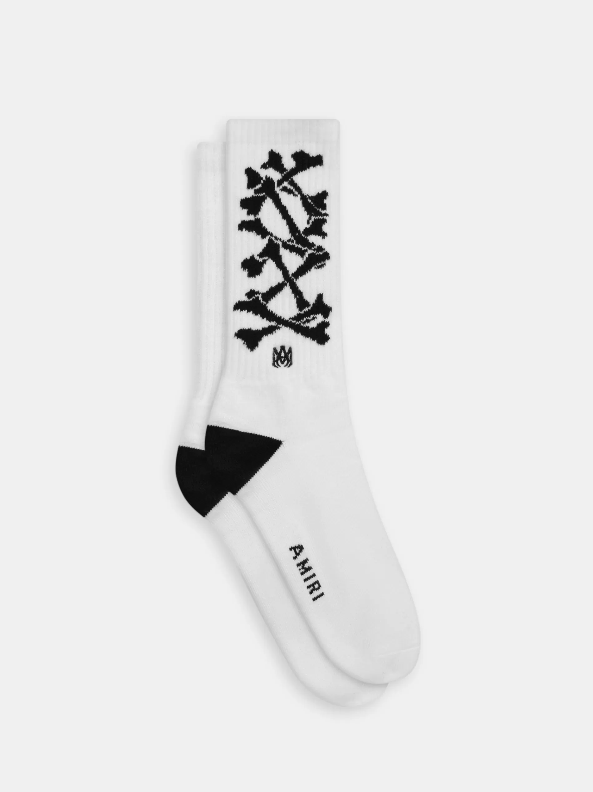 AMIRI Socks | Socks>BONES STACKED SOCKS White Black