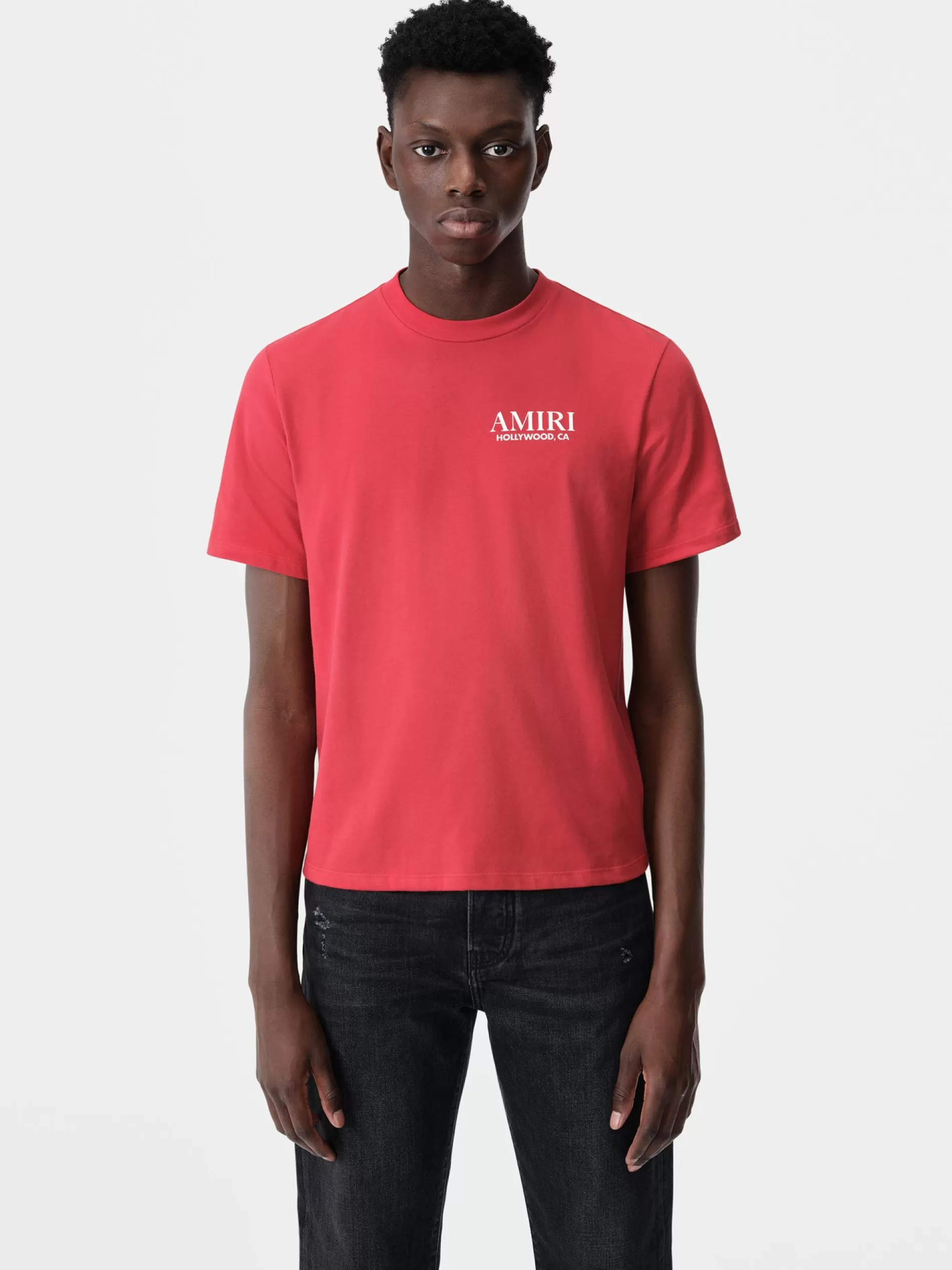 AMIRI Tees>BONES STACKED TEE Red