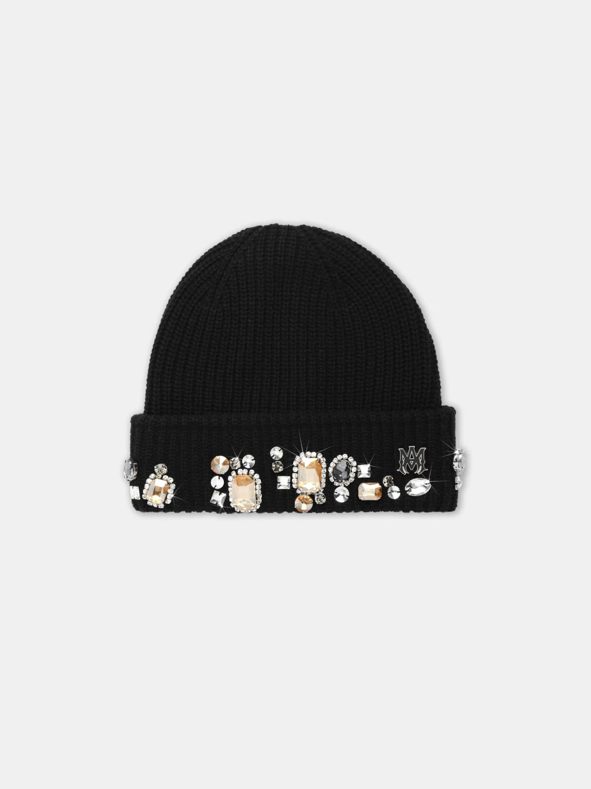 AMIRI Hats | Hats>CHUNKY CRYSTAL BEANIE BLACK