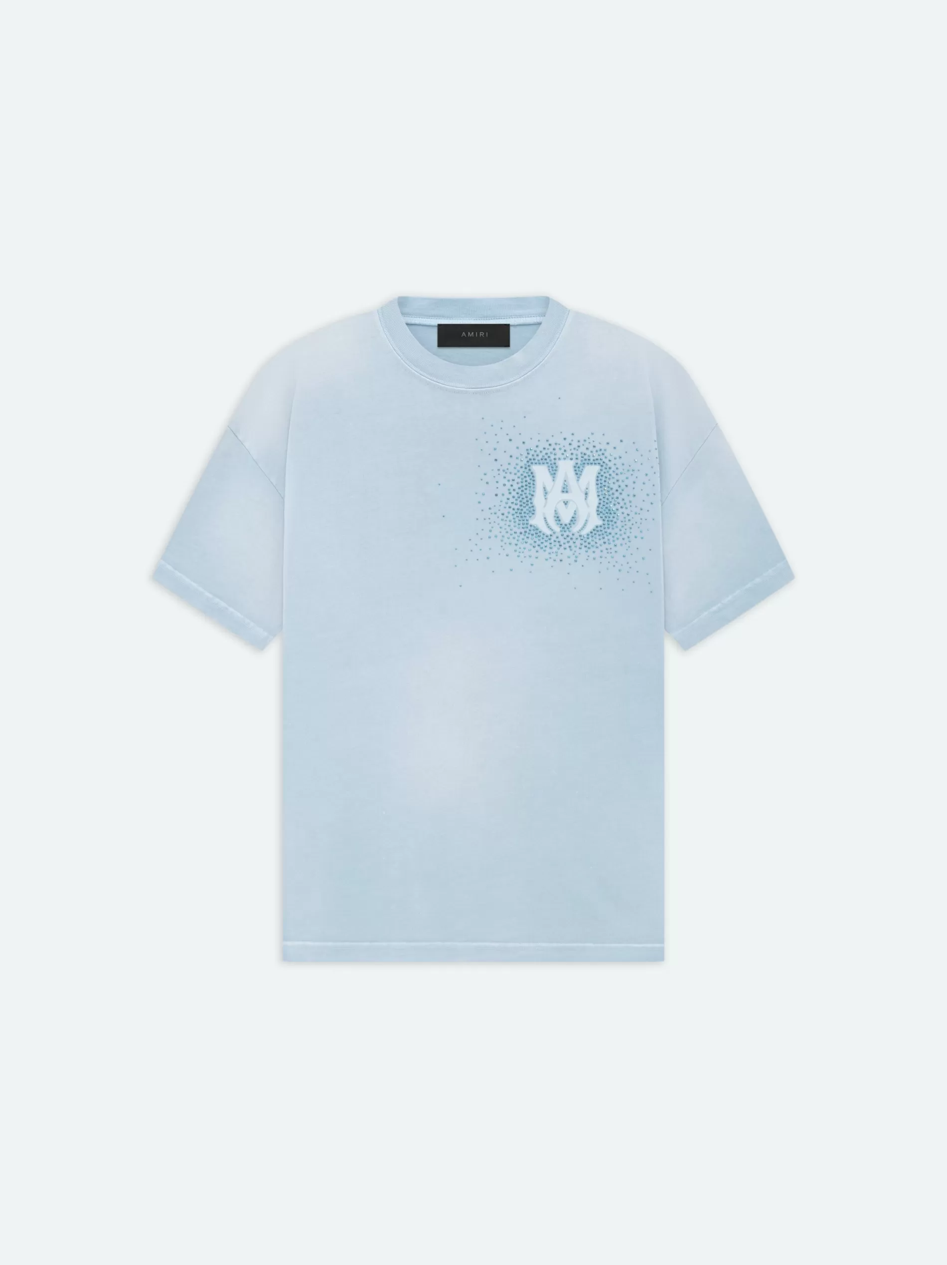 AMIRI Tees>CRYSTAL BURST TEE- Ashley Blue