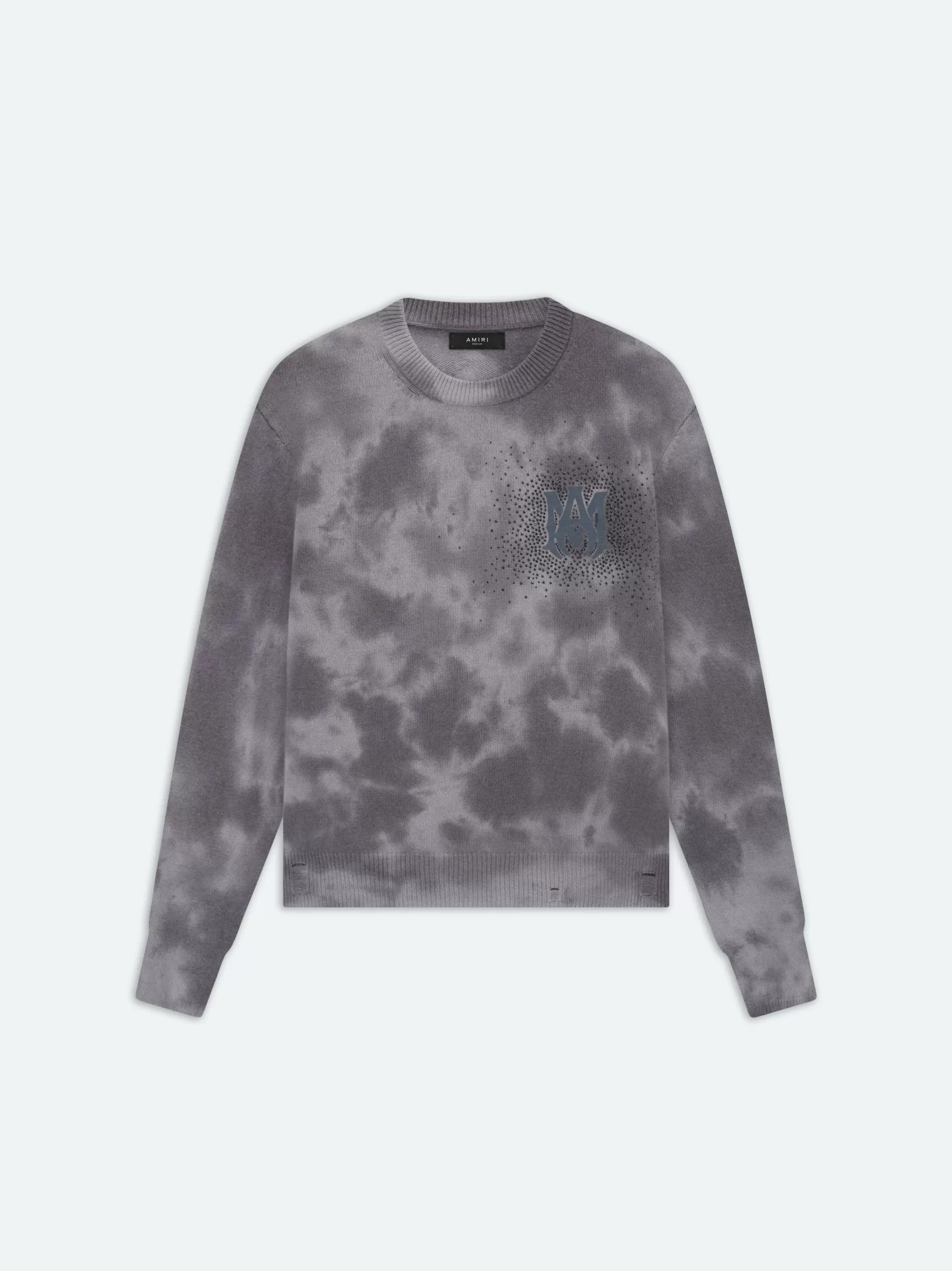 AMIRI Sweatshirts>CRYSTAL CREWNECK- FADED BLACK