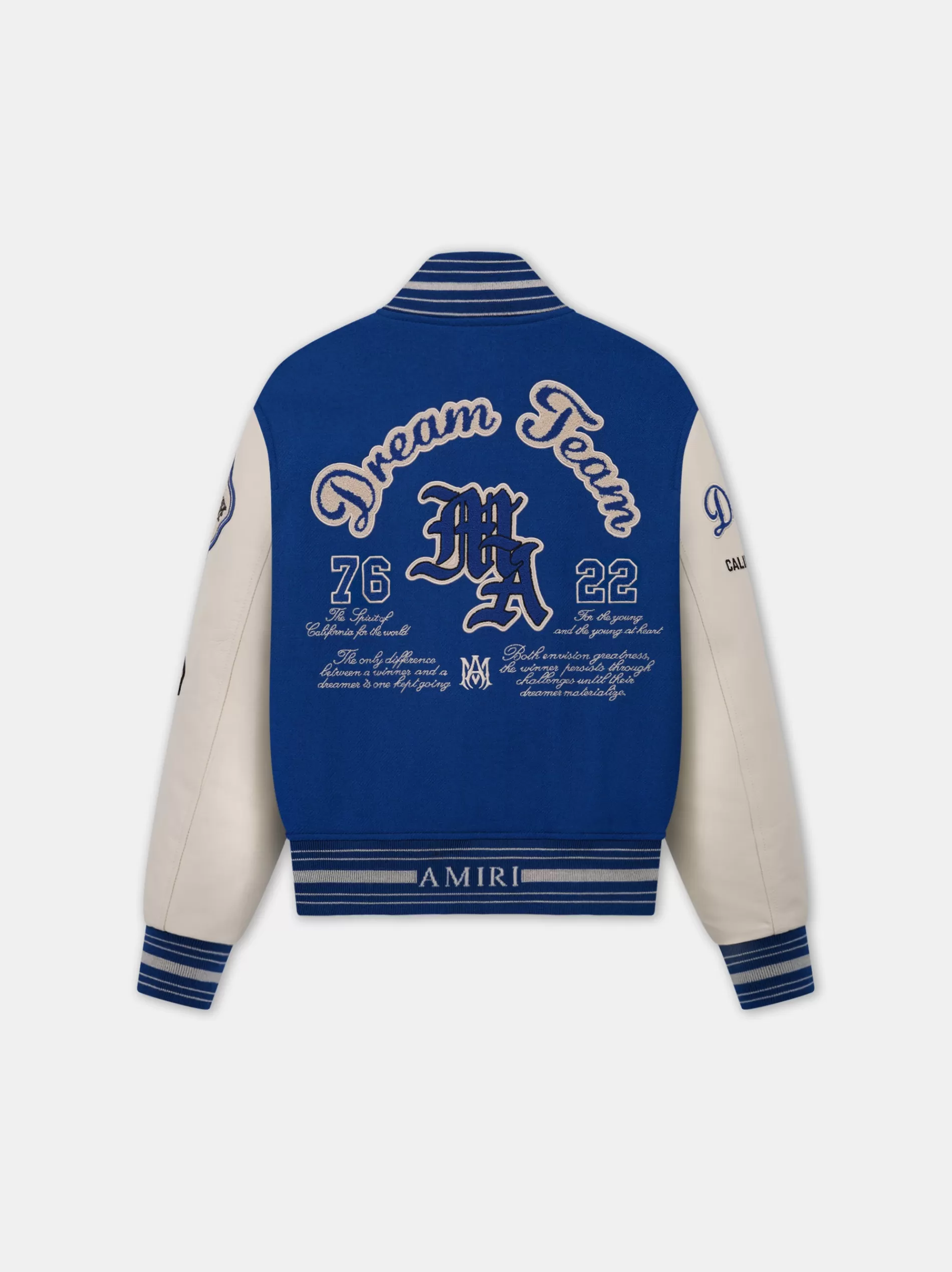 AMIRI Outerwear>DREAM TEAM VARSITY JACKET Blue