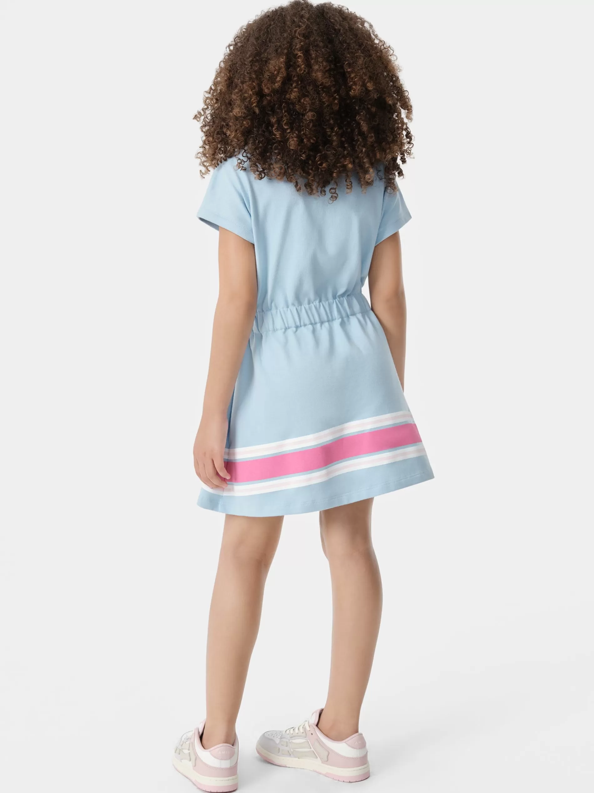 AMIRI Tees>KIDS' STRIPE T-SHIRT DRESS Cerulean