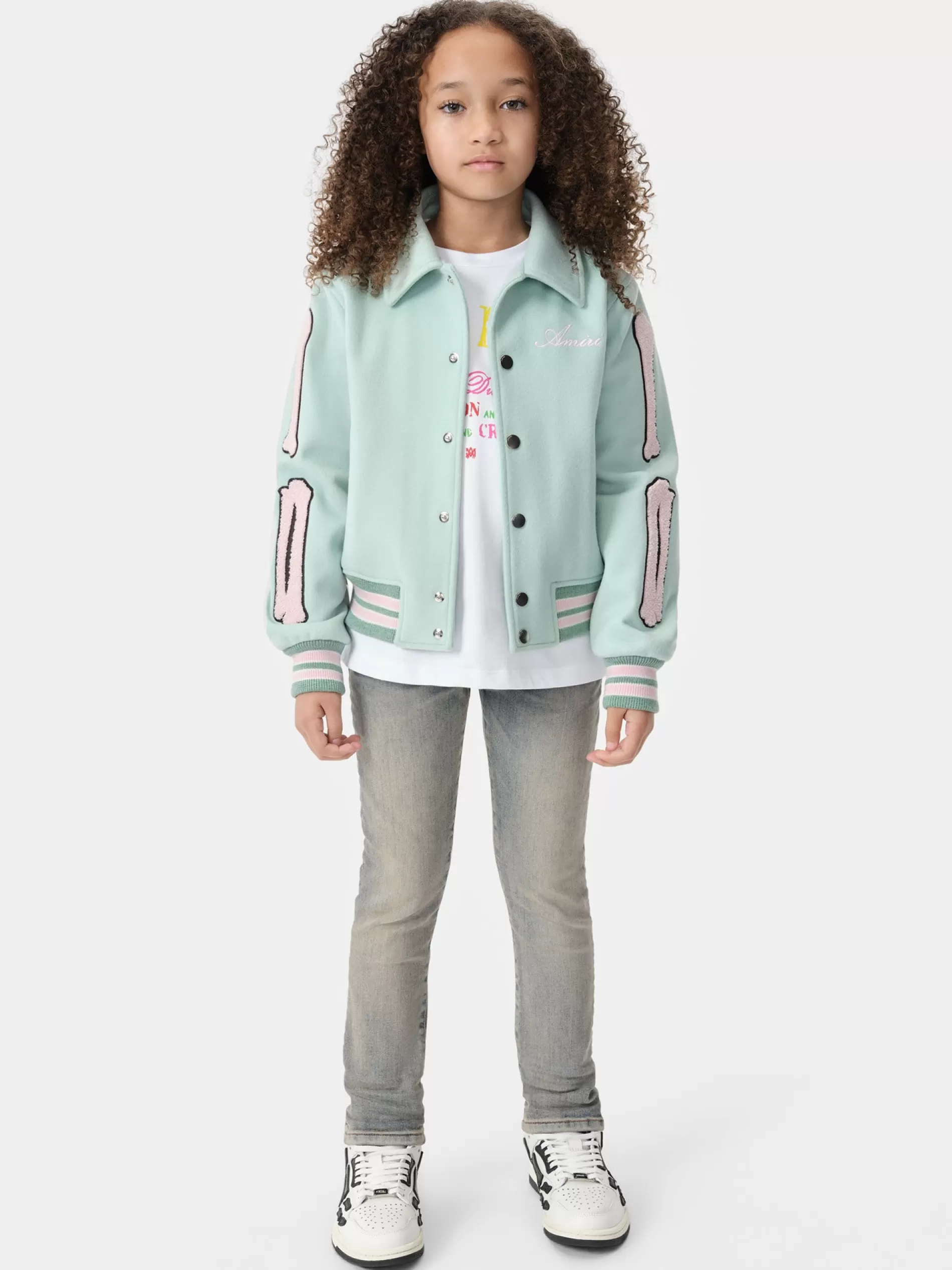 AMIRI Outerwear>KIDS' BONES JACKET Surf Spray