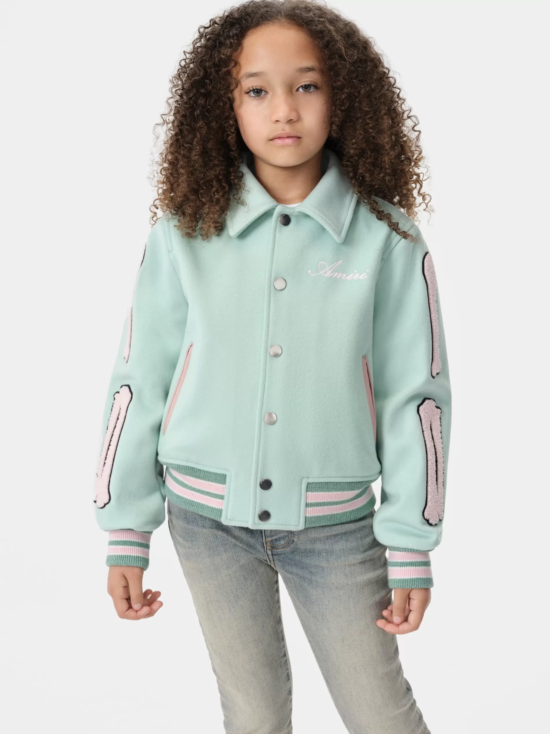 AMIRI Outerwear>KIDS' BONES JACKET Surf Spray