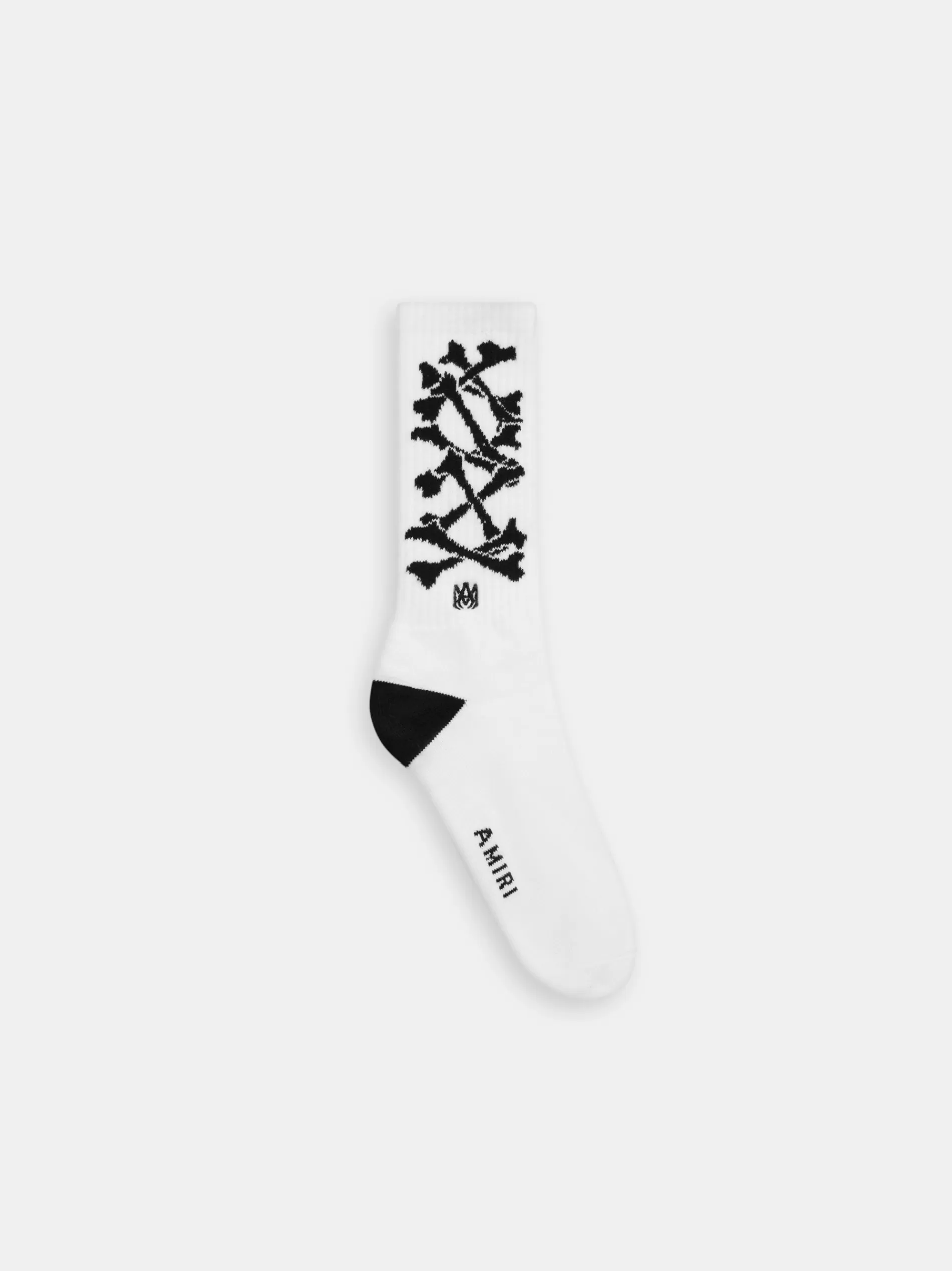 AMIRI Socks>KIDS' BONES STACKED SOCKS White Black