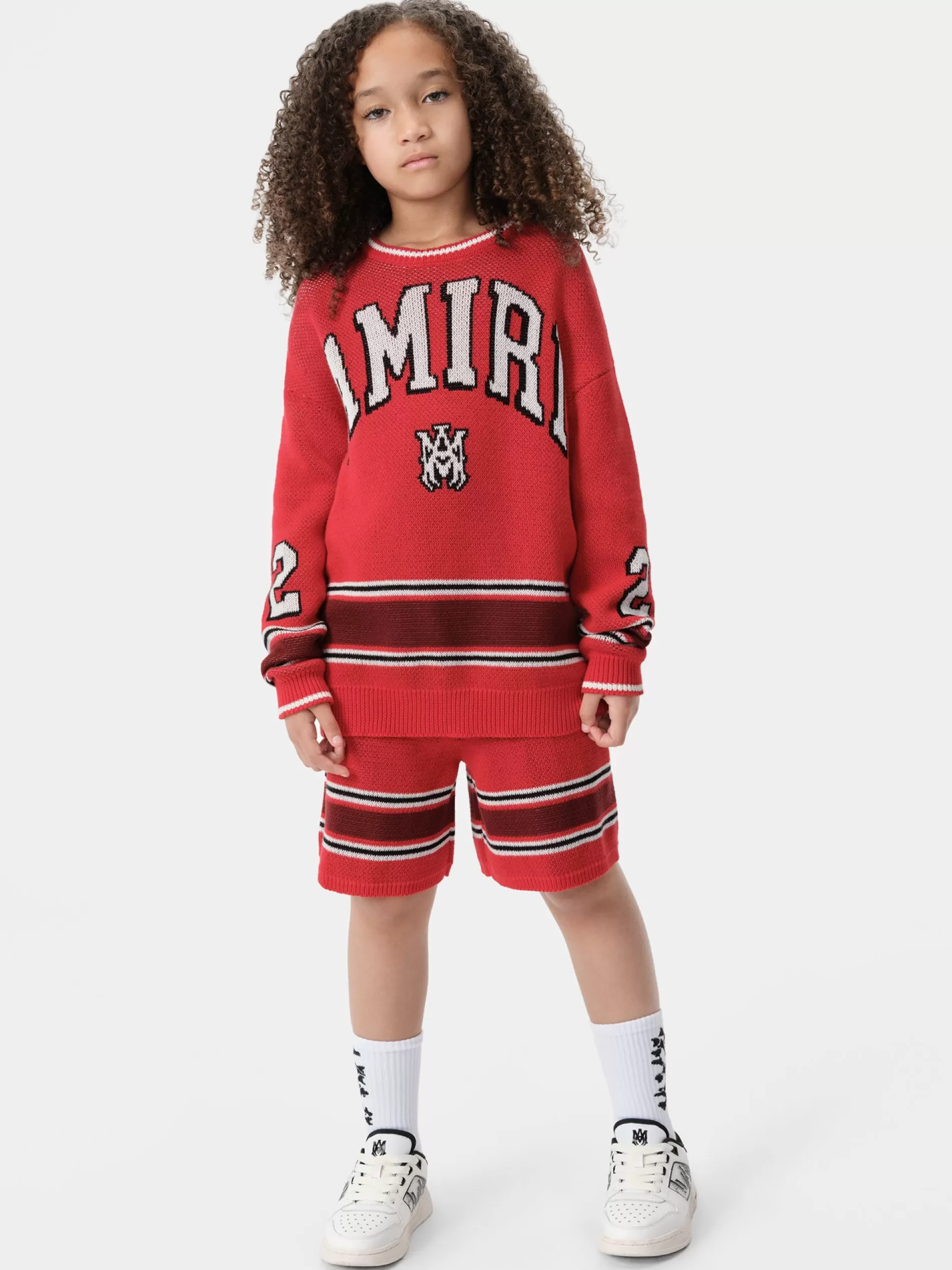 AMIRI Knitwear | Shorts & Sweatpants>KIDS' MA STRIPE SHORT Red