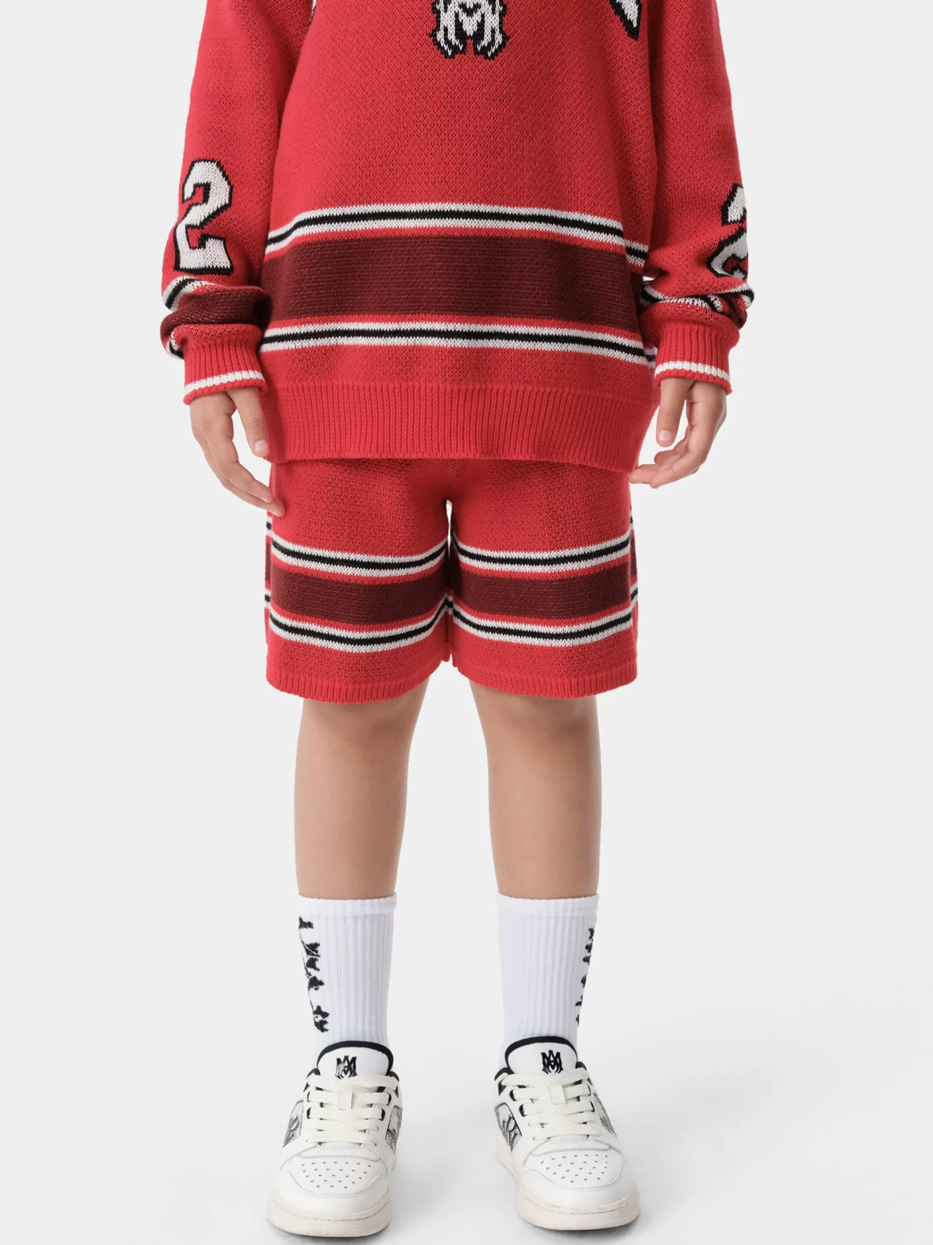 AMIRI Knitwear | Shorts & Sweatpants>KIDS' MA STRIPE SHORT Red