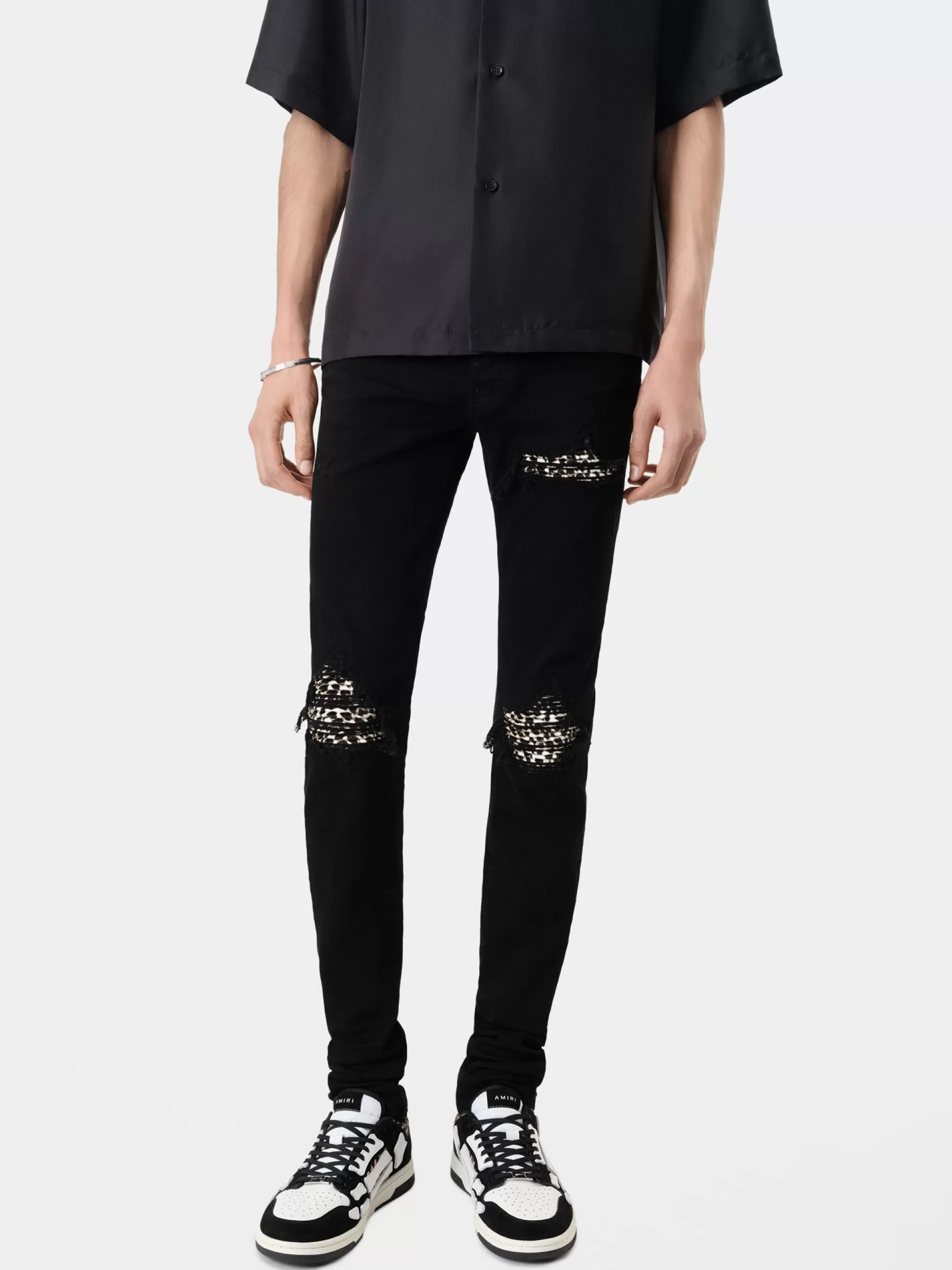 AMIRI Denim>LEOPARD MX1 JEAN BLACK OD