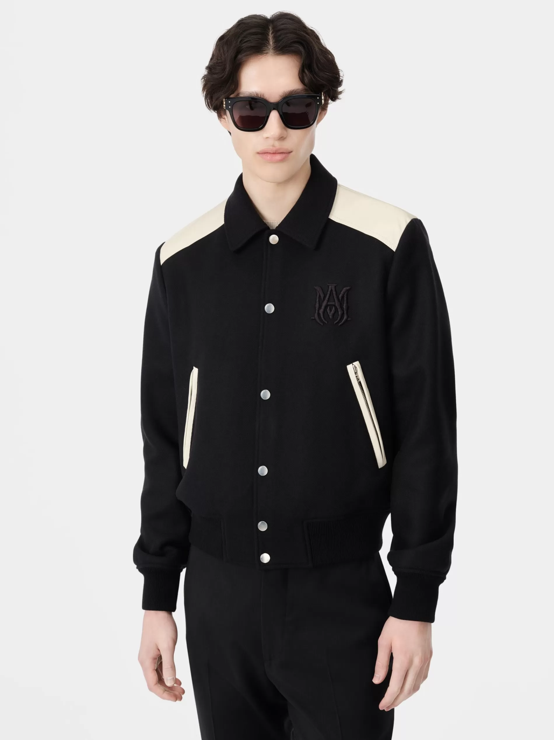 AMIRI Outerwear>MA BAND JACKET BLACK