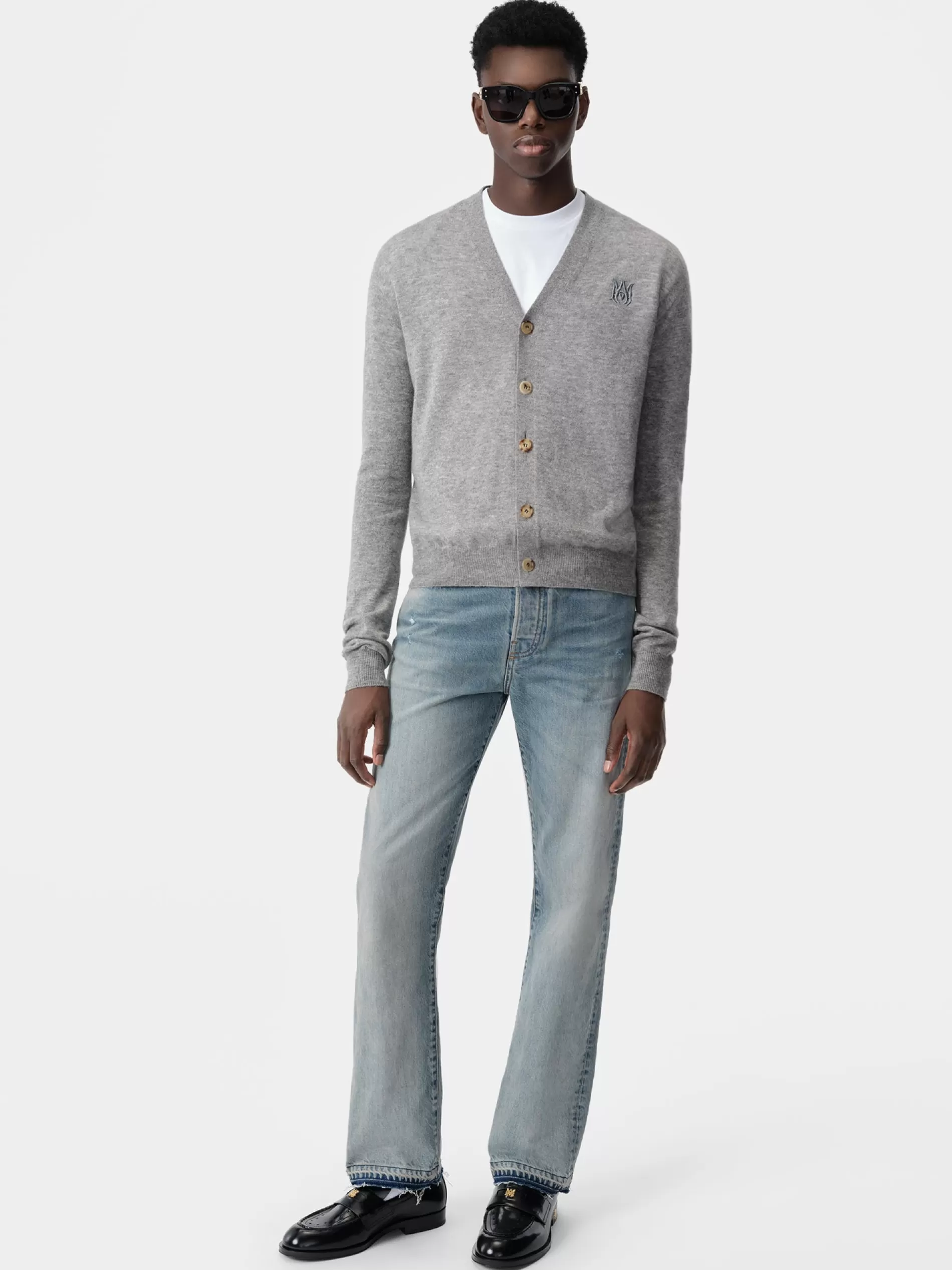 AMIRI Knitwear>MA CARDIGAN Grey