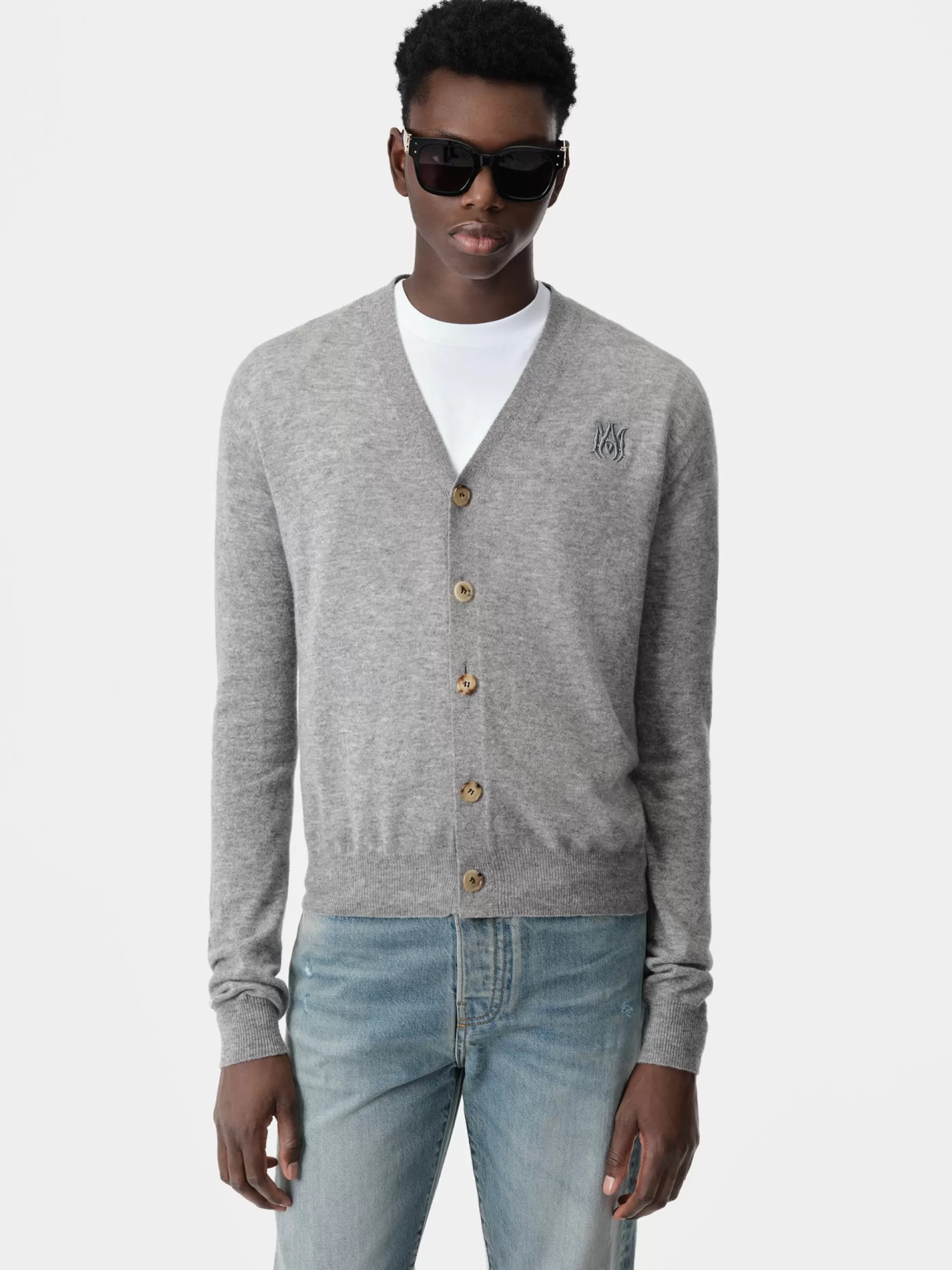 AMIRI Knitwear>MA CARDIGAN Grey