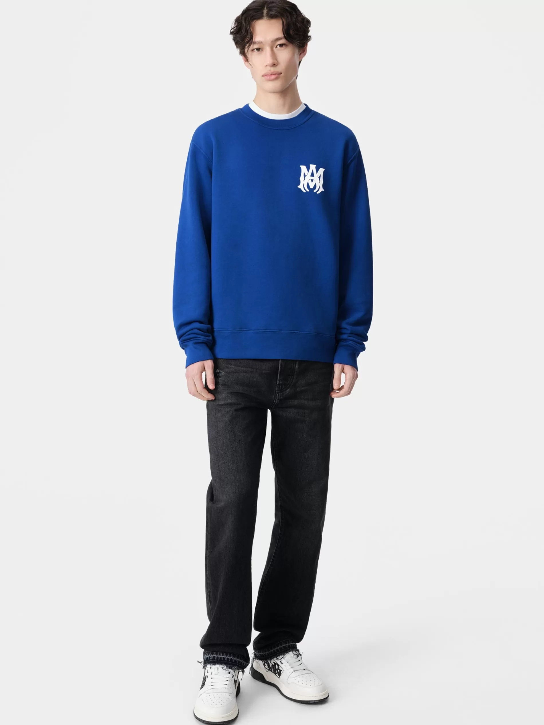 AMIRI Sweatshirts>MA CORE LOGO CREW Blue