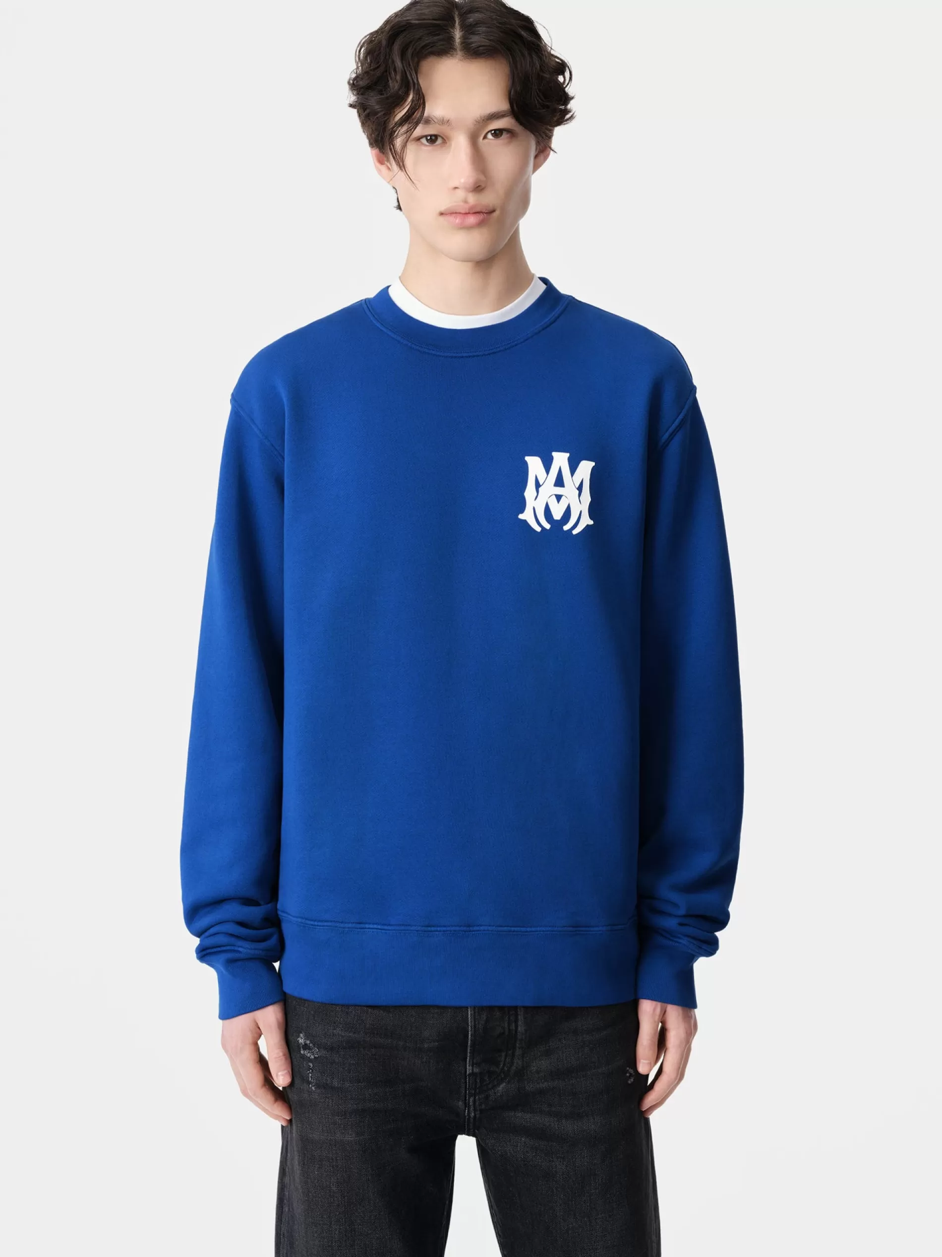 AMIRI Sweatshirts>MA CORE LOGO CREW Blue