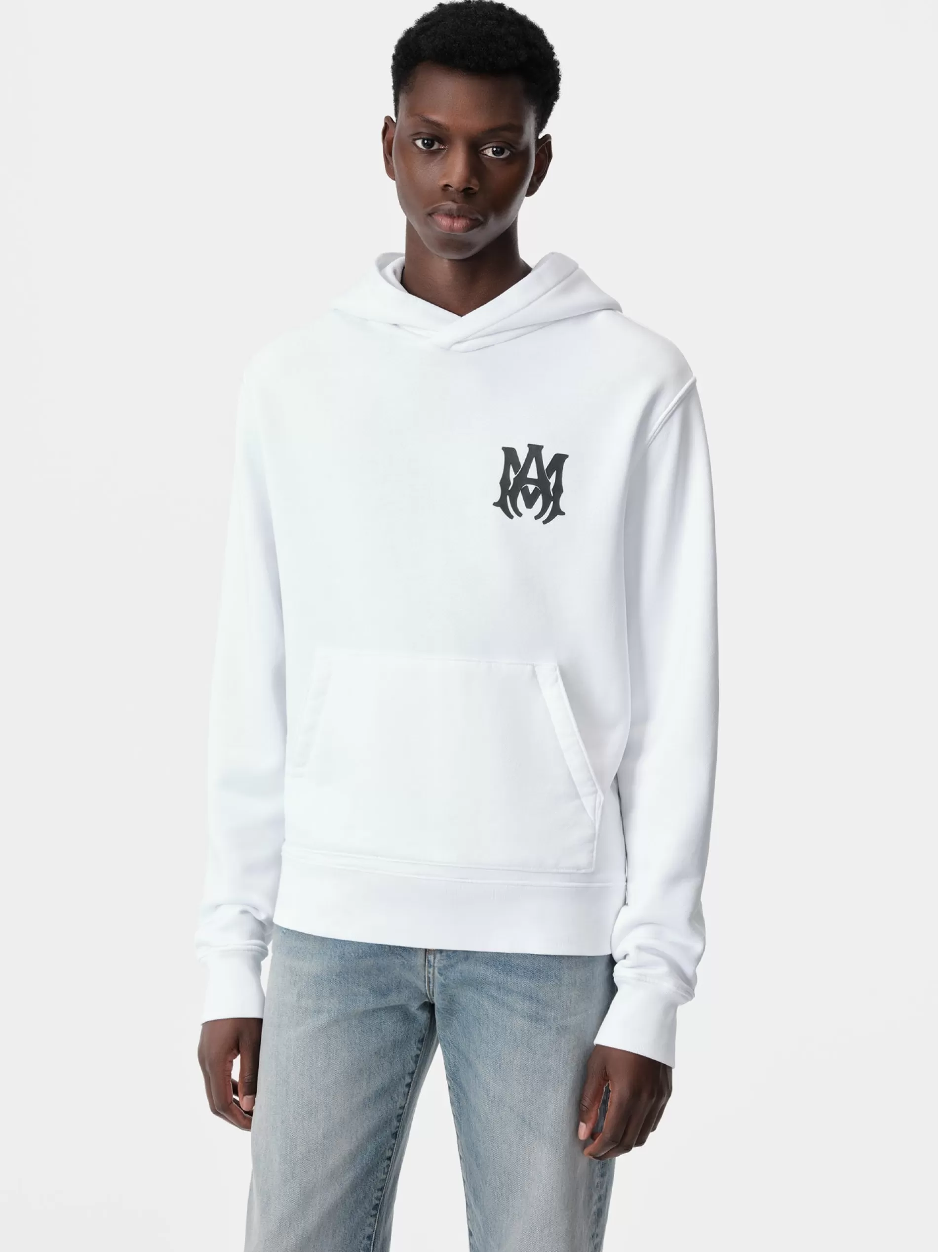 AMIRI Sweatshirts>MA CORE LOGO HOODIE White