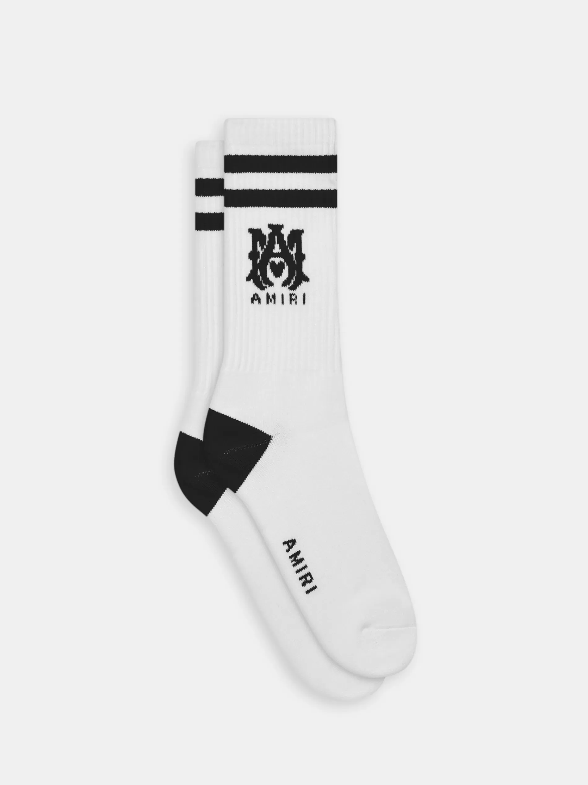 AMIRI Socks | Socks>MA CORE LOGO SOCKS White Black